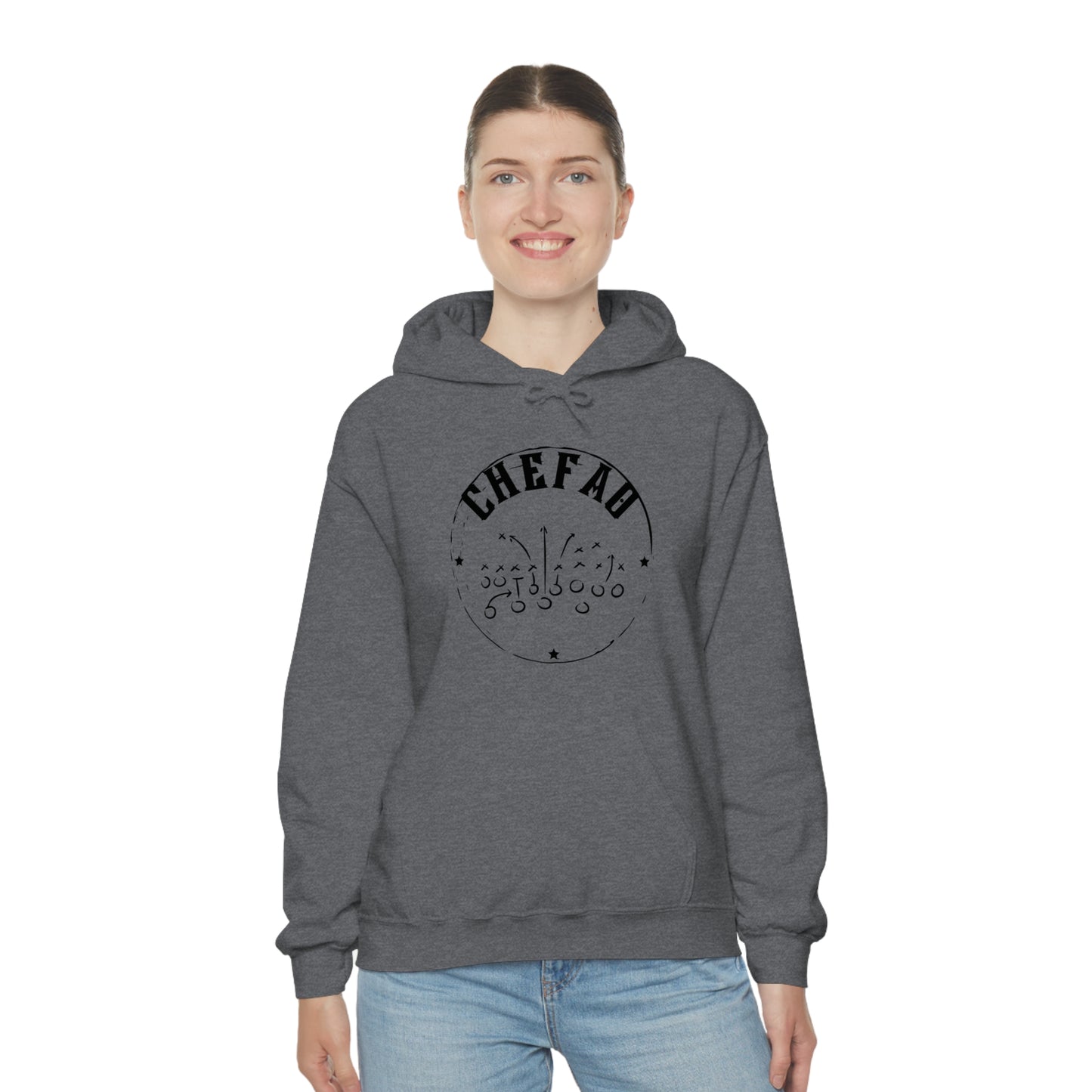 Chefao Football I, Unisex Heavy Blend Hooded Sweatshirt