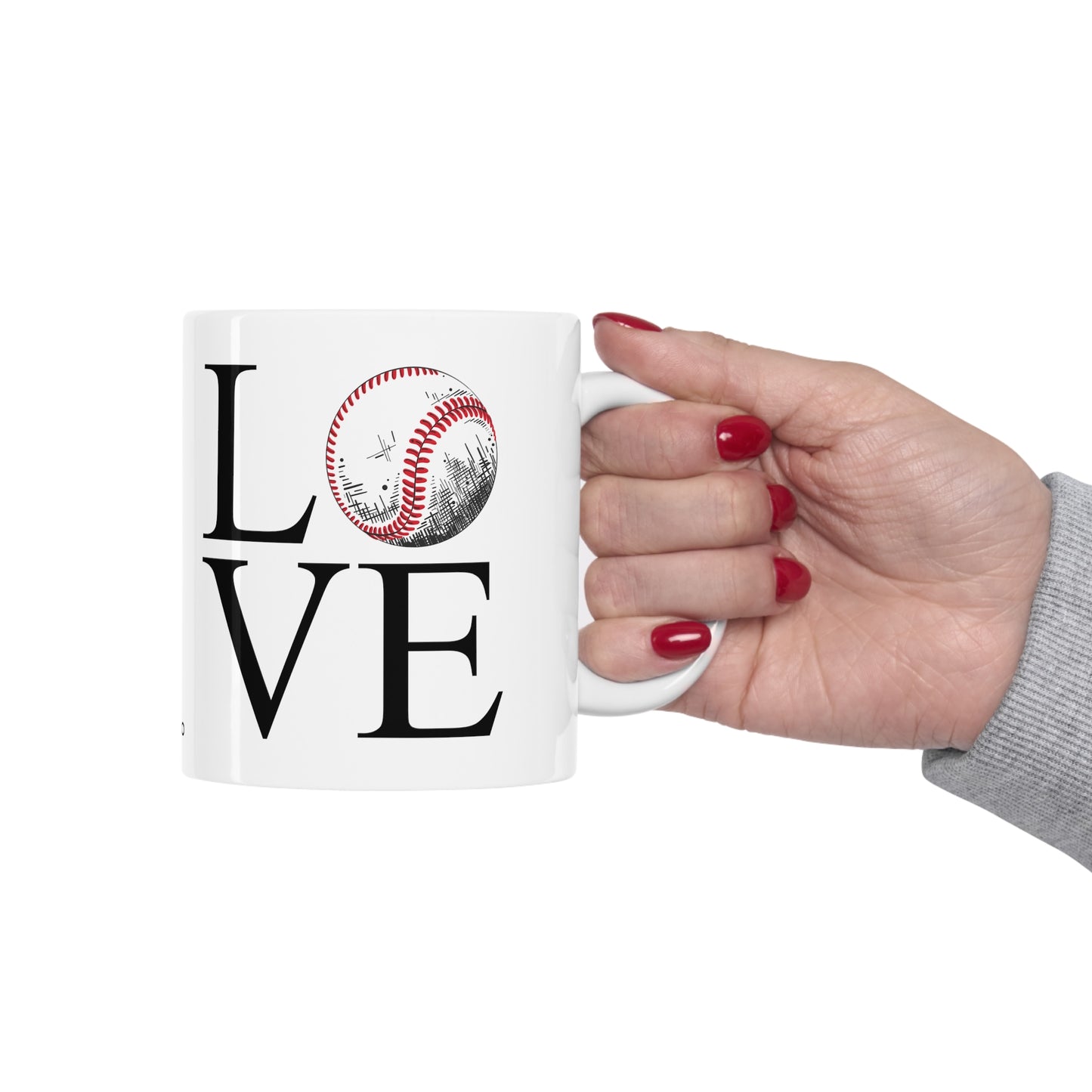 Chefao Love Baseball I, White Coffee Mug, 11oz