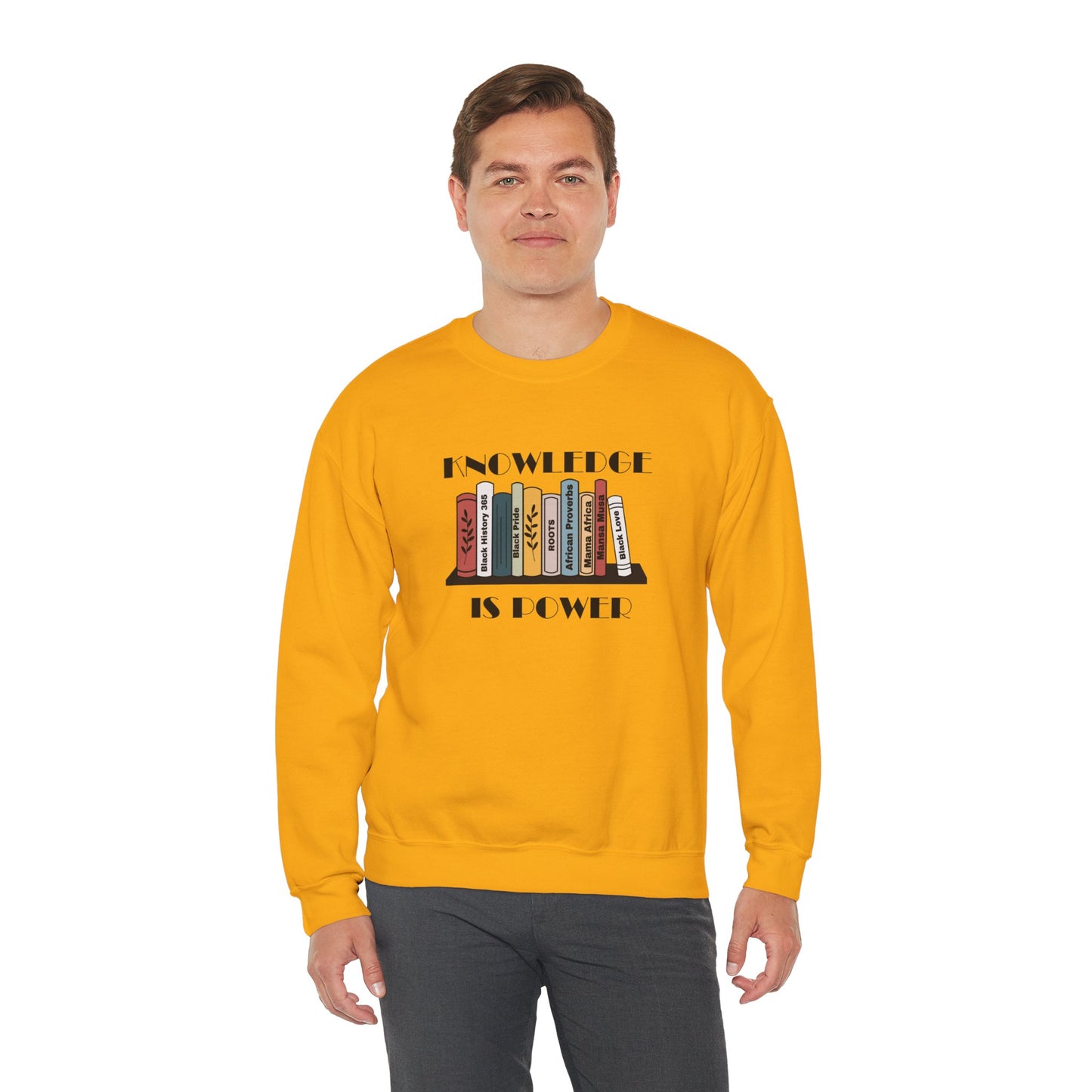 Chefao Knowledge is Power I, Unisex Heavy Blend™ Crewneck Sweatshirt