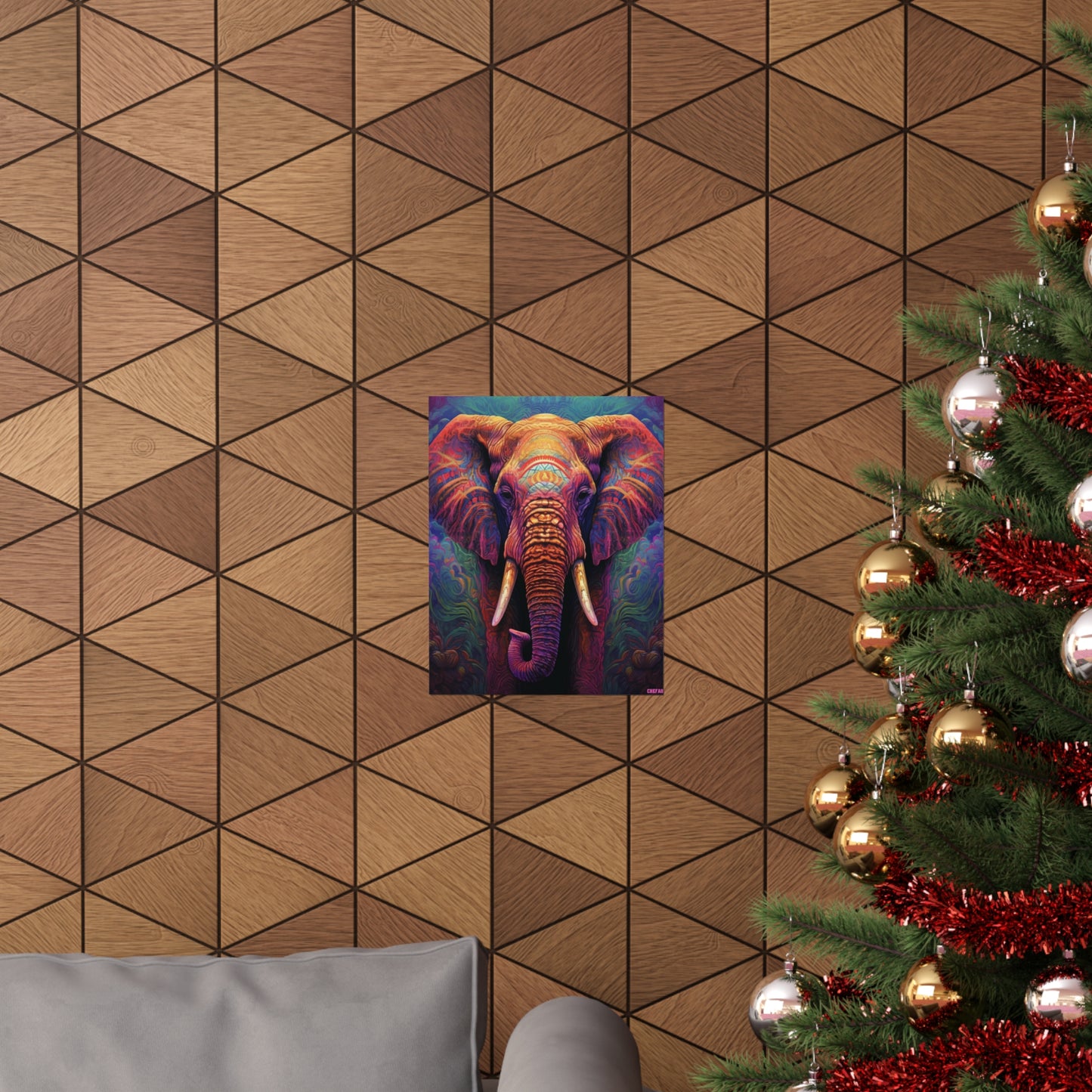 Festive Elephant, Premium Matte Vertical Posters