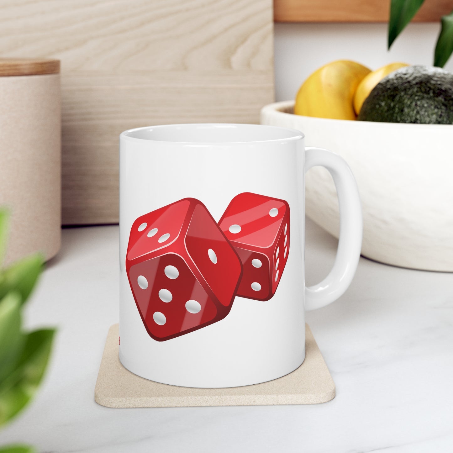 Dice II, White Coffee Mug, 11oz