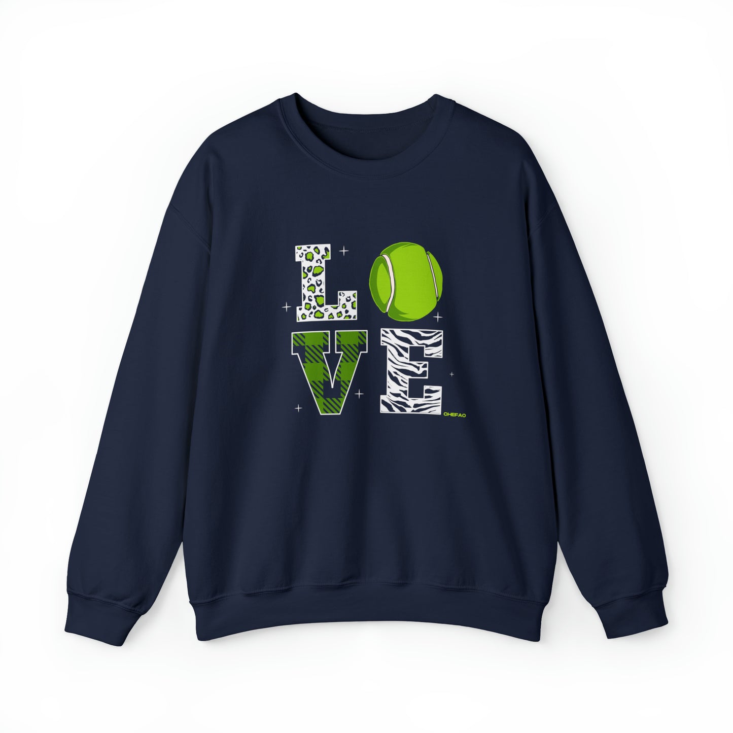 Chefao Love Tennis I, Unisex Heavy Blend Crewneck Sweatshirt