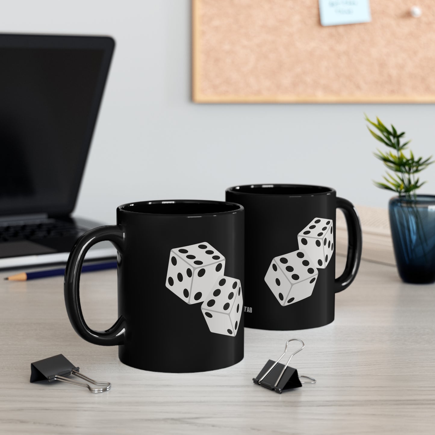 Dice I, Black Coffee Mug, 11oz