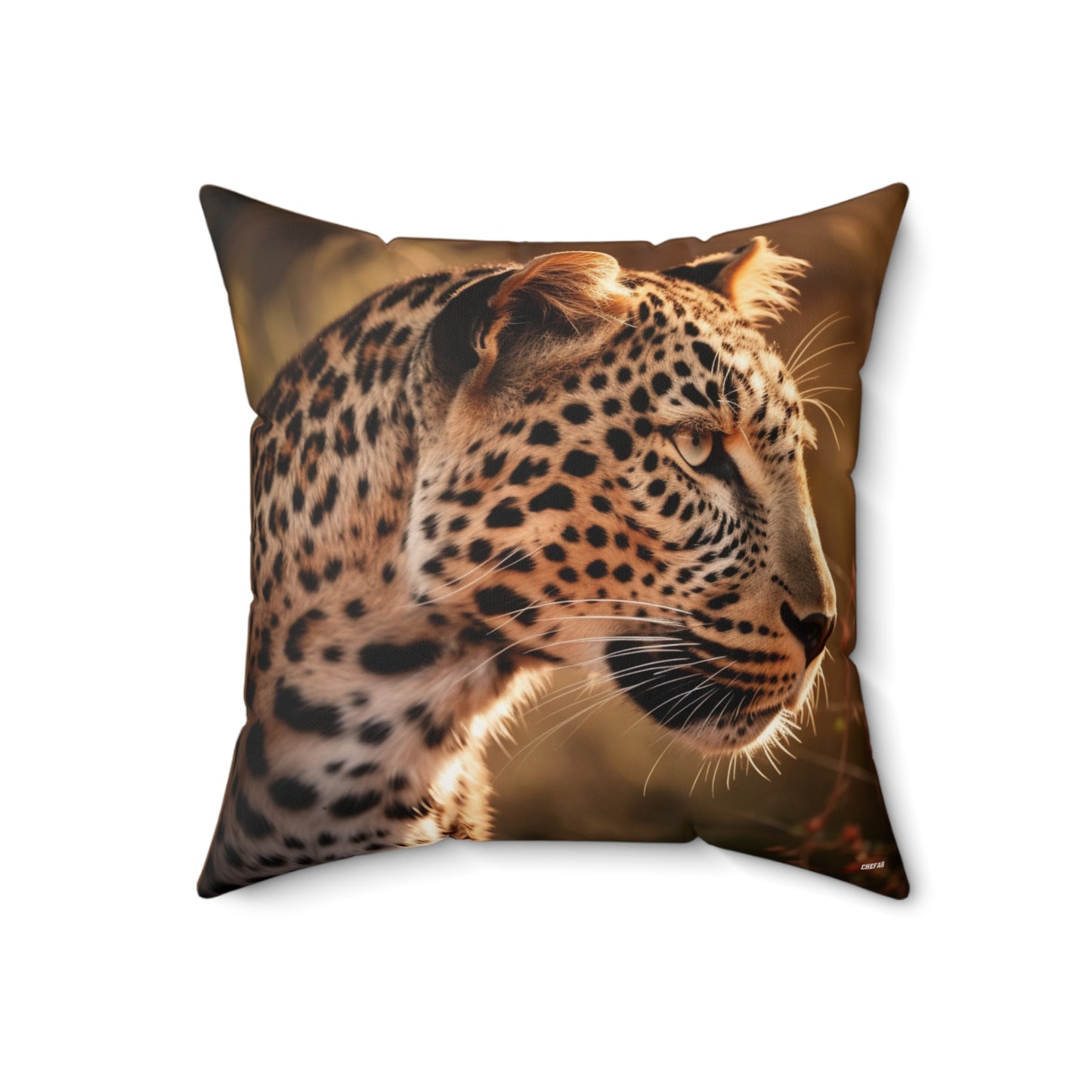 Leopard, Spun Polyester Square Pillow