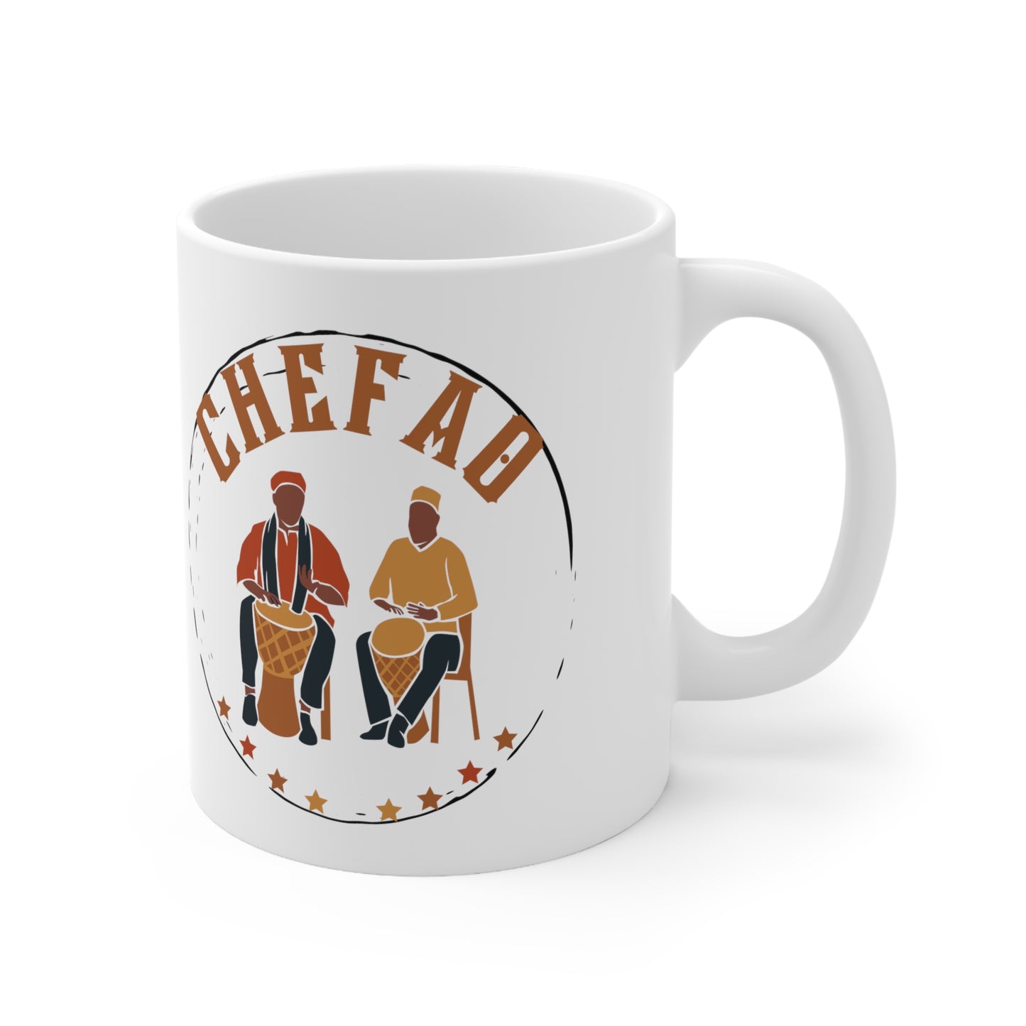 Chefao Drums I, White Coffee Mug, 11oz