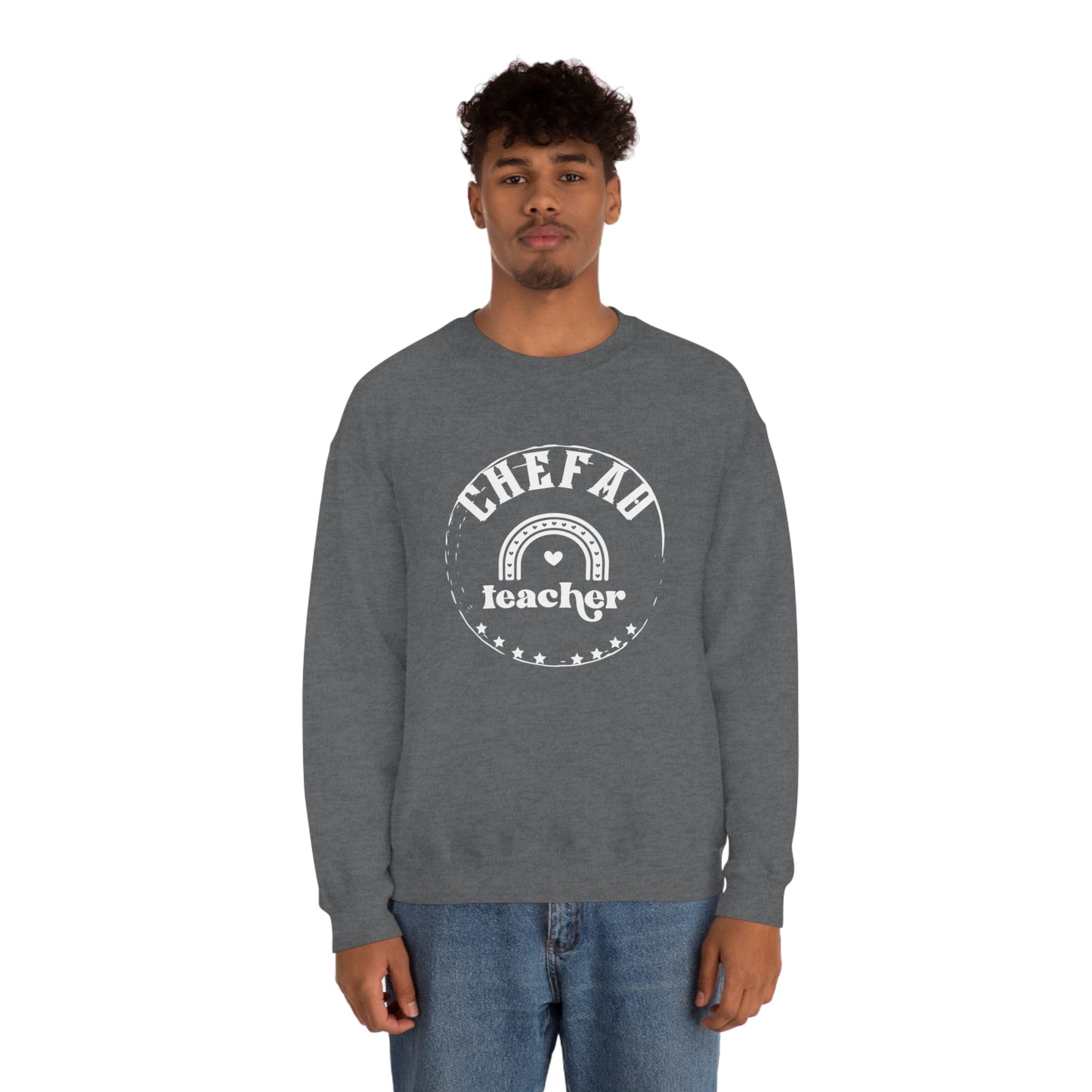 Chefao Teacher III, Unisex Heavy Blend Crewneck Sweatshirt