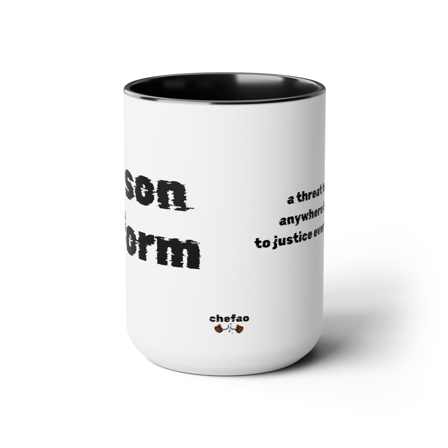 Chefao Prison Reform I, Two-Tone Coffee Mugs, 15oz