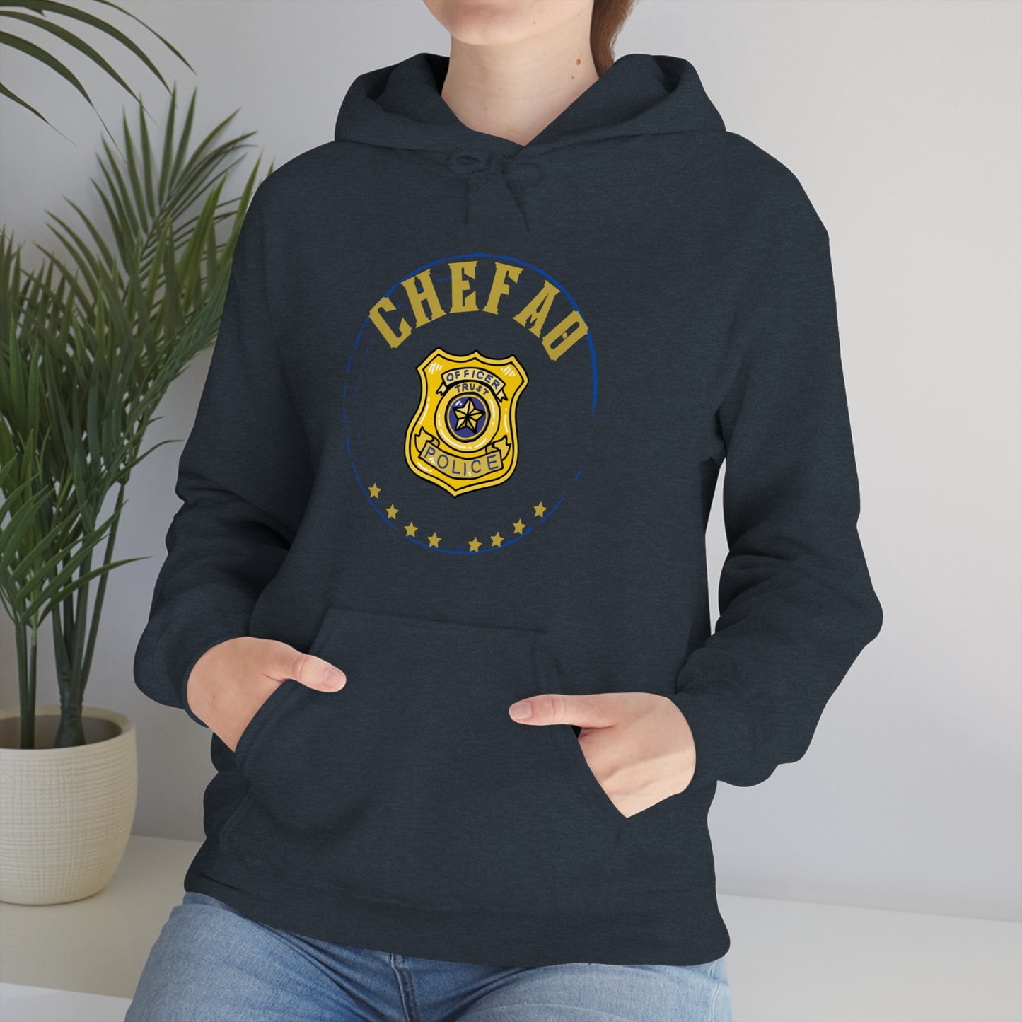 Chefao Police I, Unisex Heavy Blend Hooded Sweatshirt