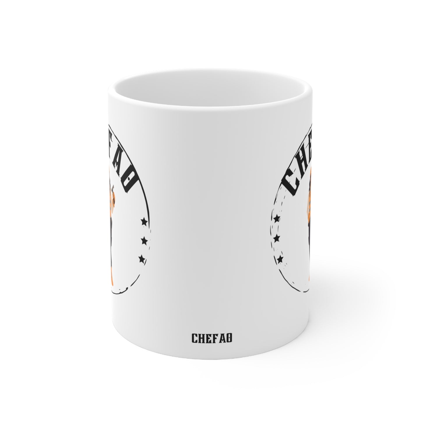 Chefao Construction III, White Coffee Mug, 11oz