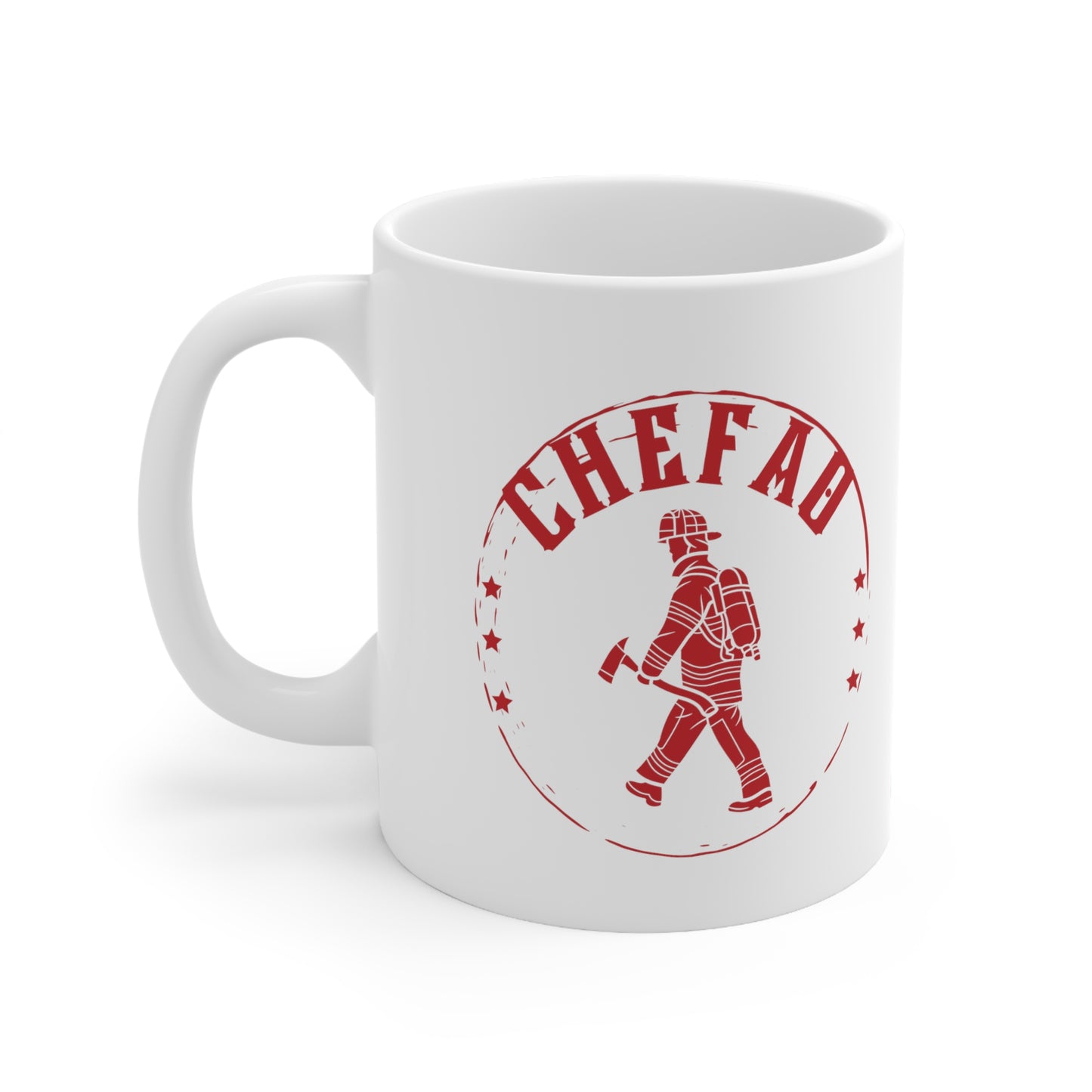 Chefao Fire I, White Coffee Mug, 11oz