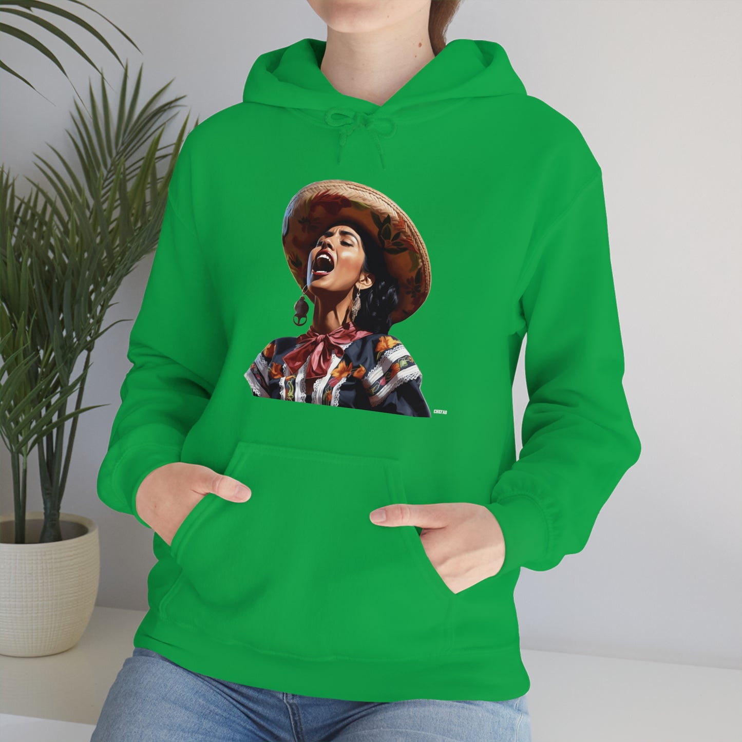 Mariachi Woman, Unisex Heavy Blend Hooded Sweatshirt