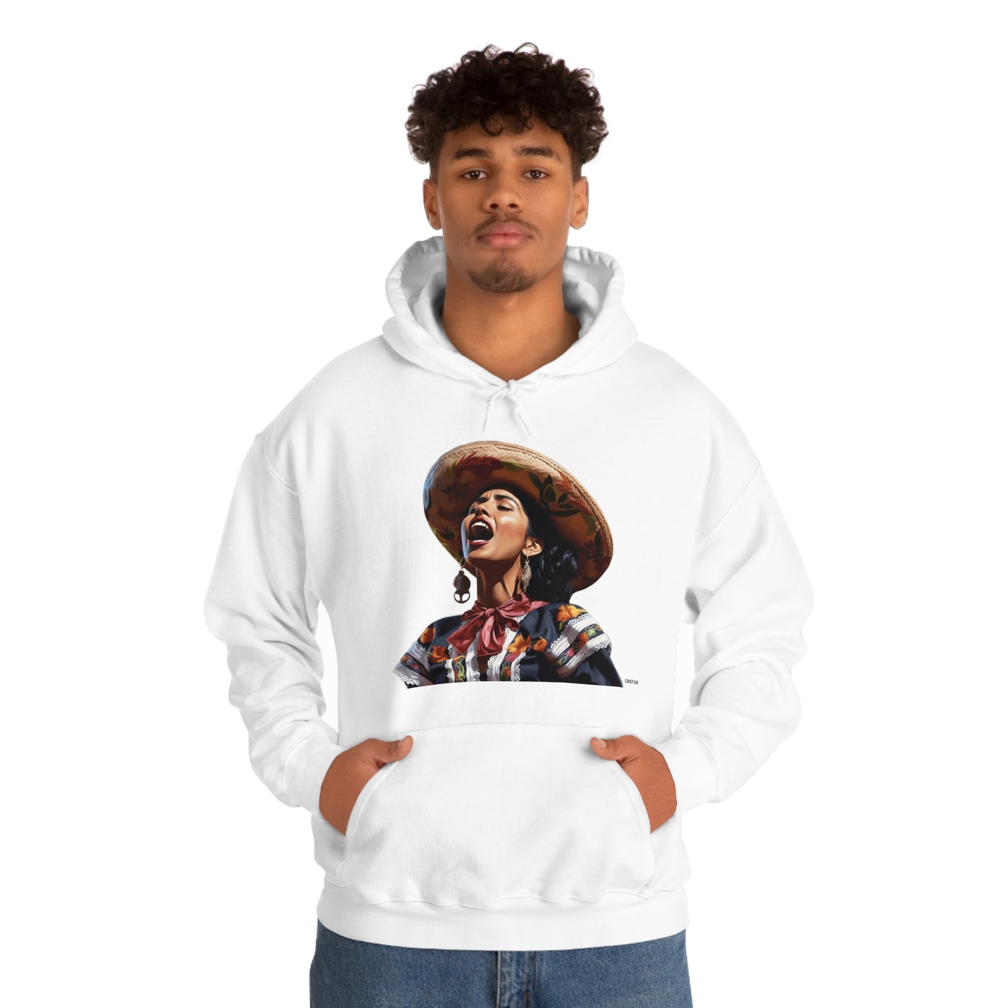 Mariachi Woman, Unisex Heavy Blend Hooded Sweatshirt