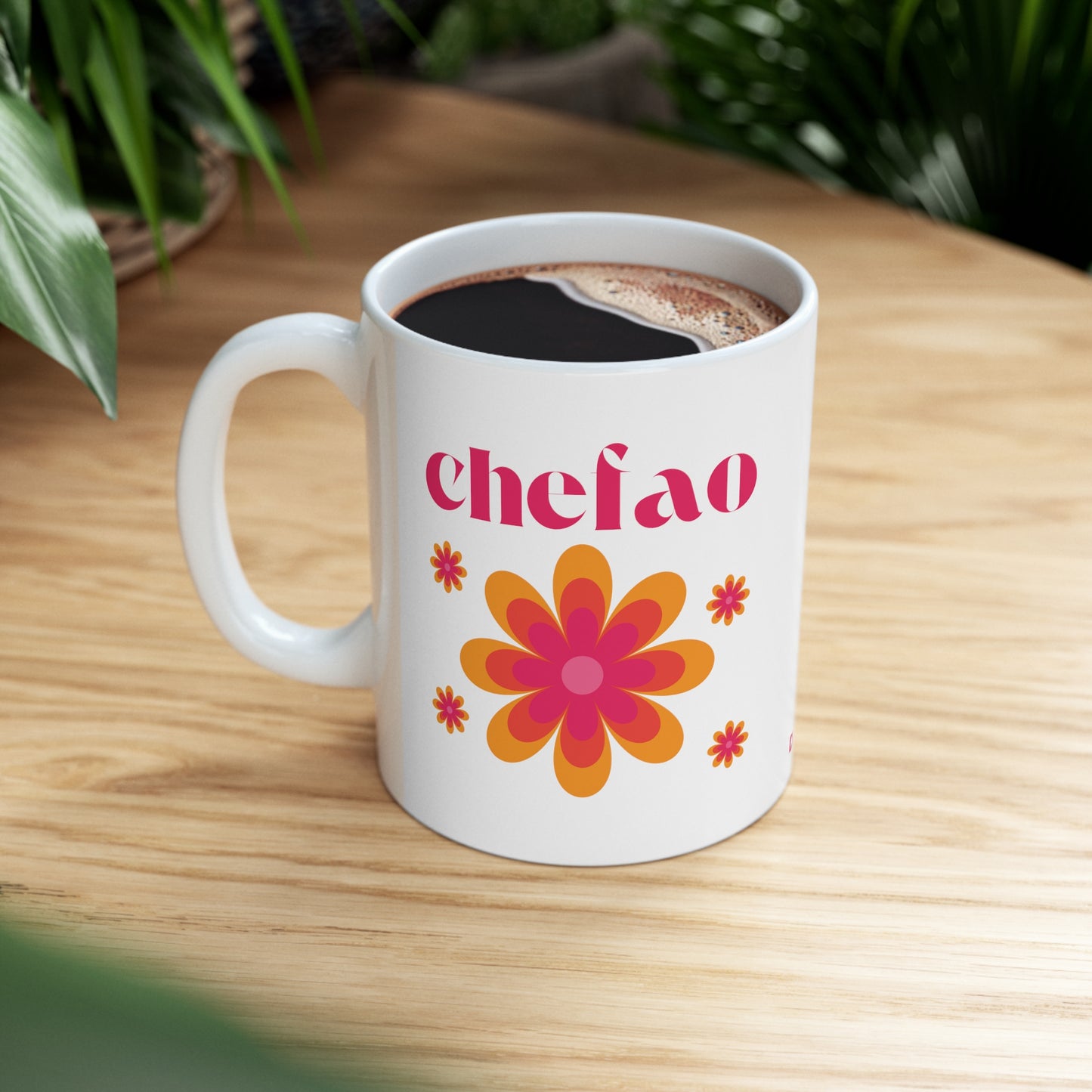 Chefao Retro II, White Coffee Mug, 11oz