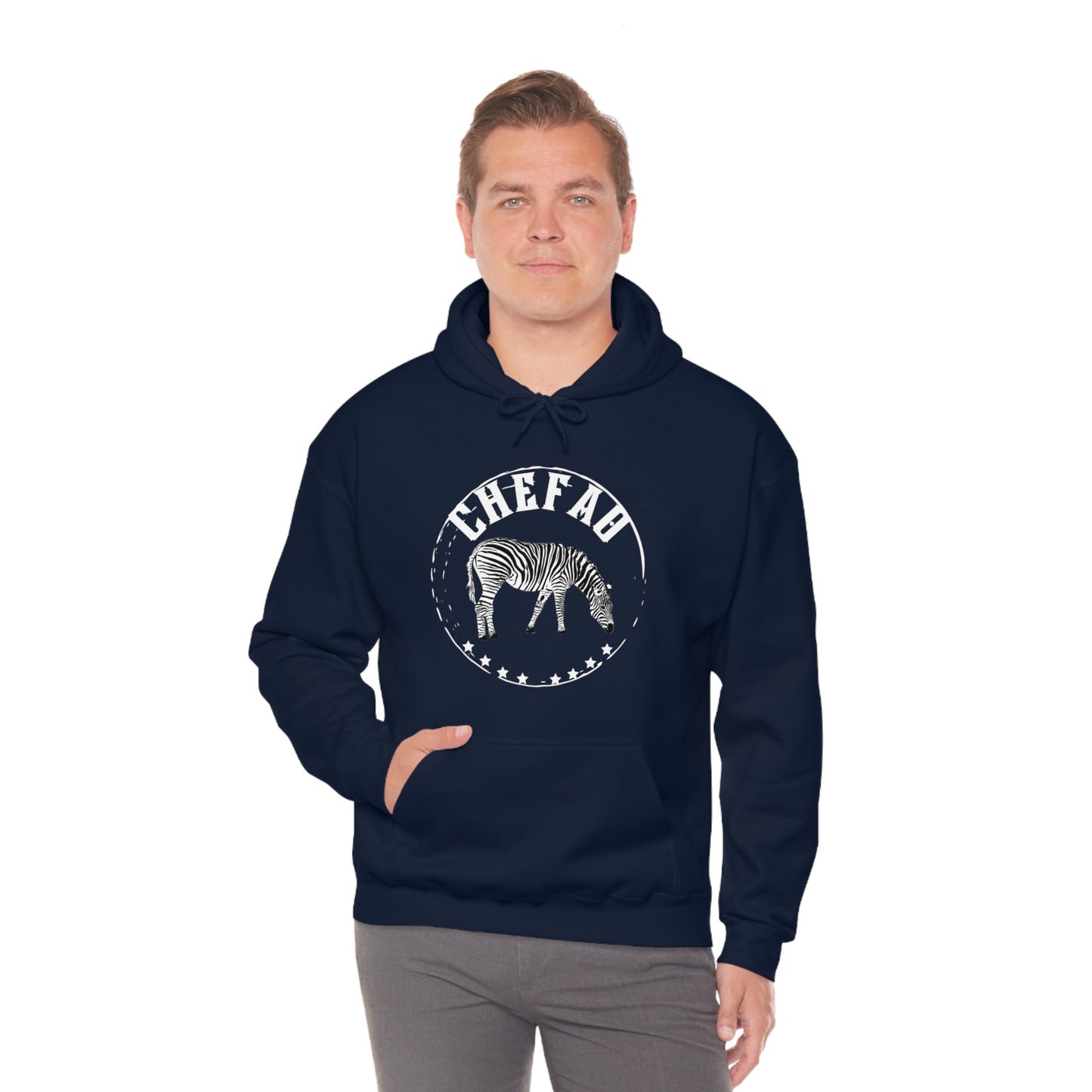 Chefao Zebra I, Unisex Heavy Blend Hooded Sweatshirt