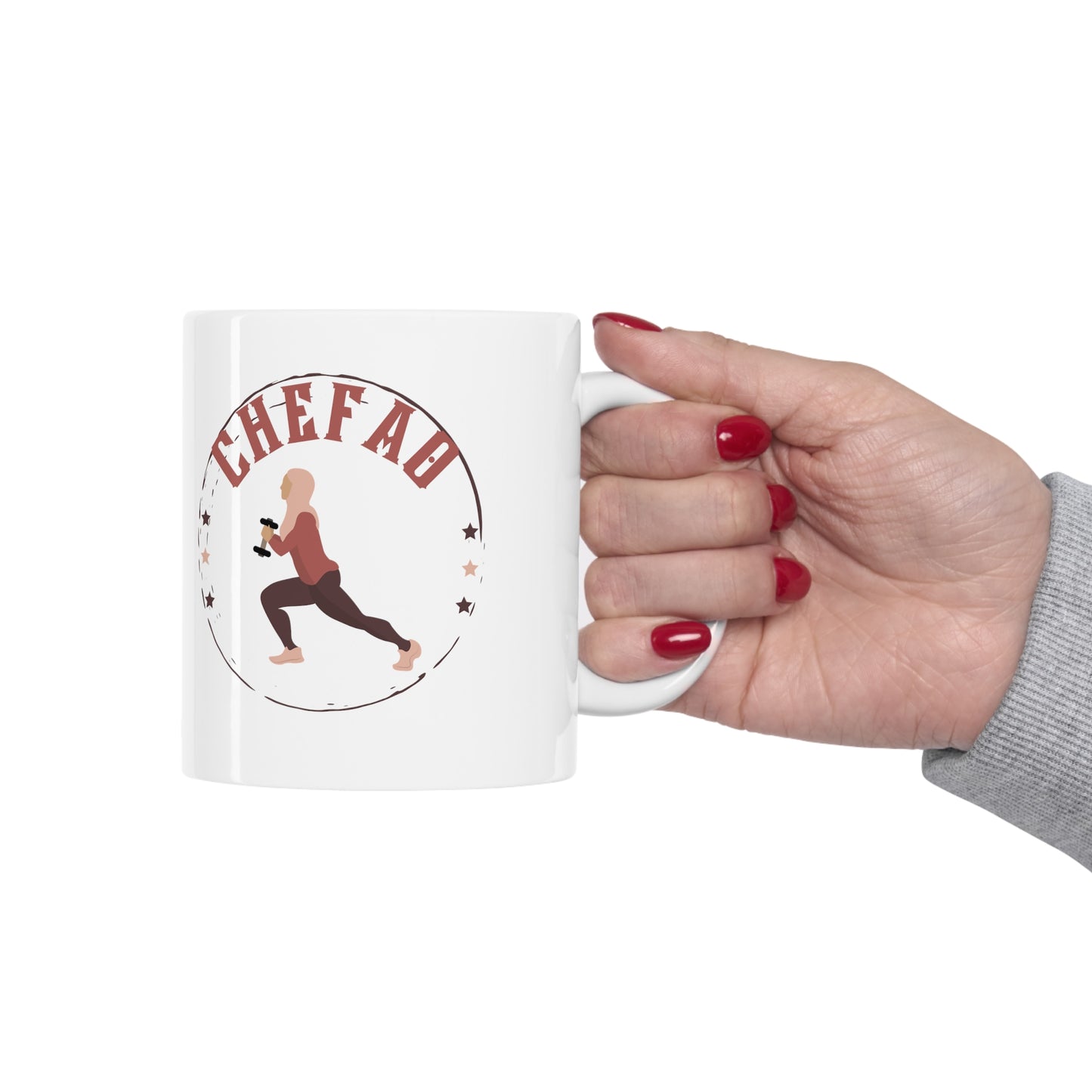 Chefao Fit I, White Coffee Mug, 11oz