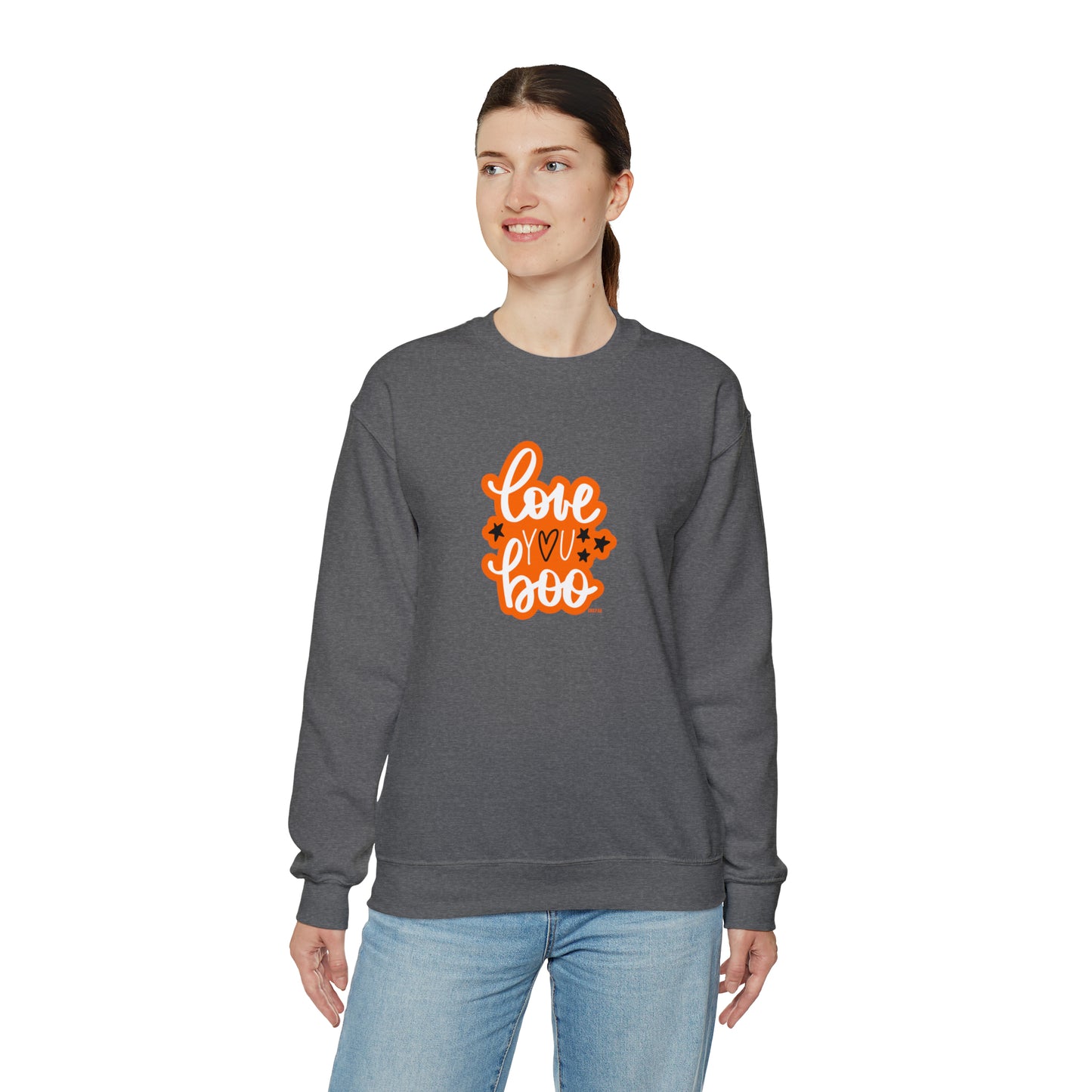 Love You Boo, Unisex Heavy Blend Crewneck Sweatshirt