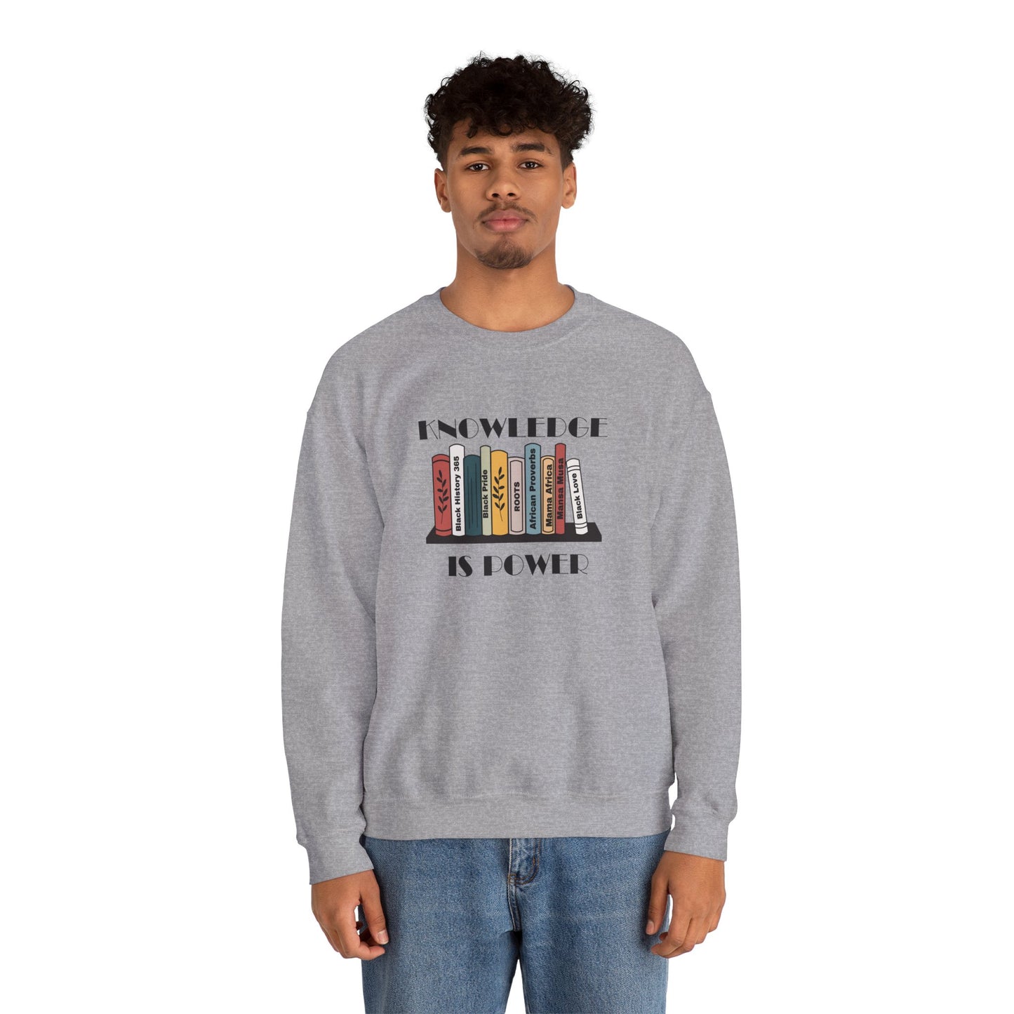 Chefao Knowledge is Power I, Unisex Heavy Blend™ Crewneck Sweatshirt