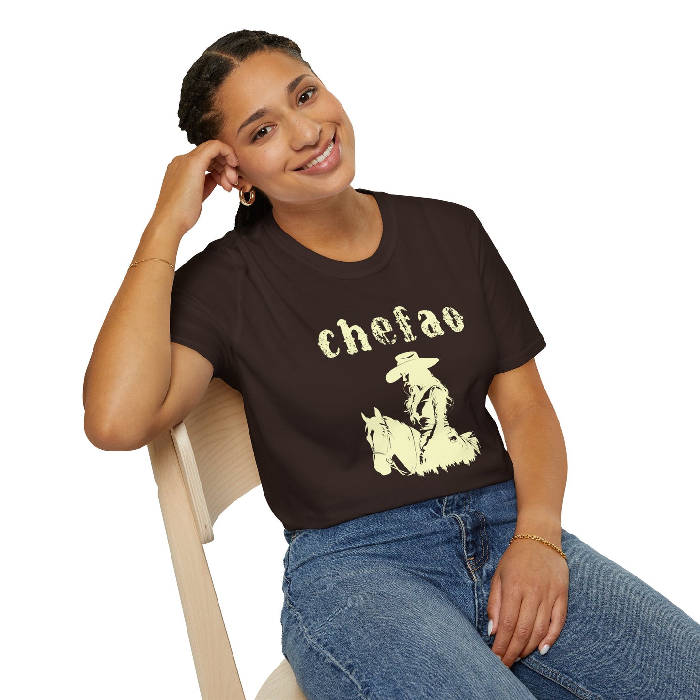 Chefao Cowgirl VIII, Unisex Softstyle T-Shirt