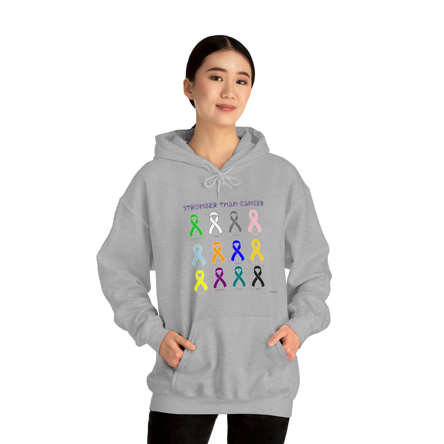 Chefao Stronger Than Cancer I, Unisex Heavy Blend™ Hooded Sweatshirt