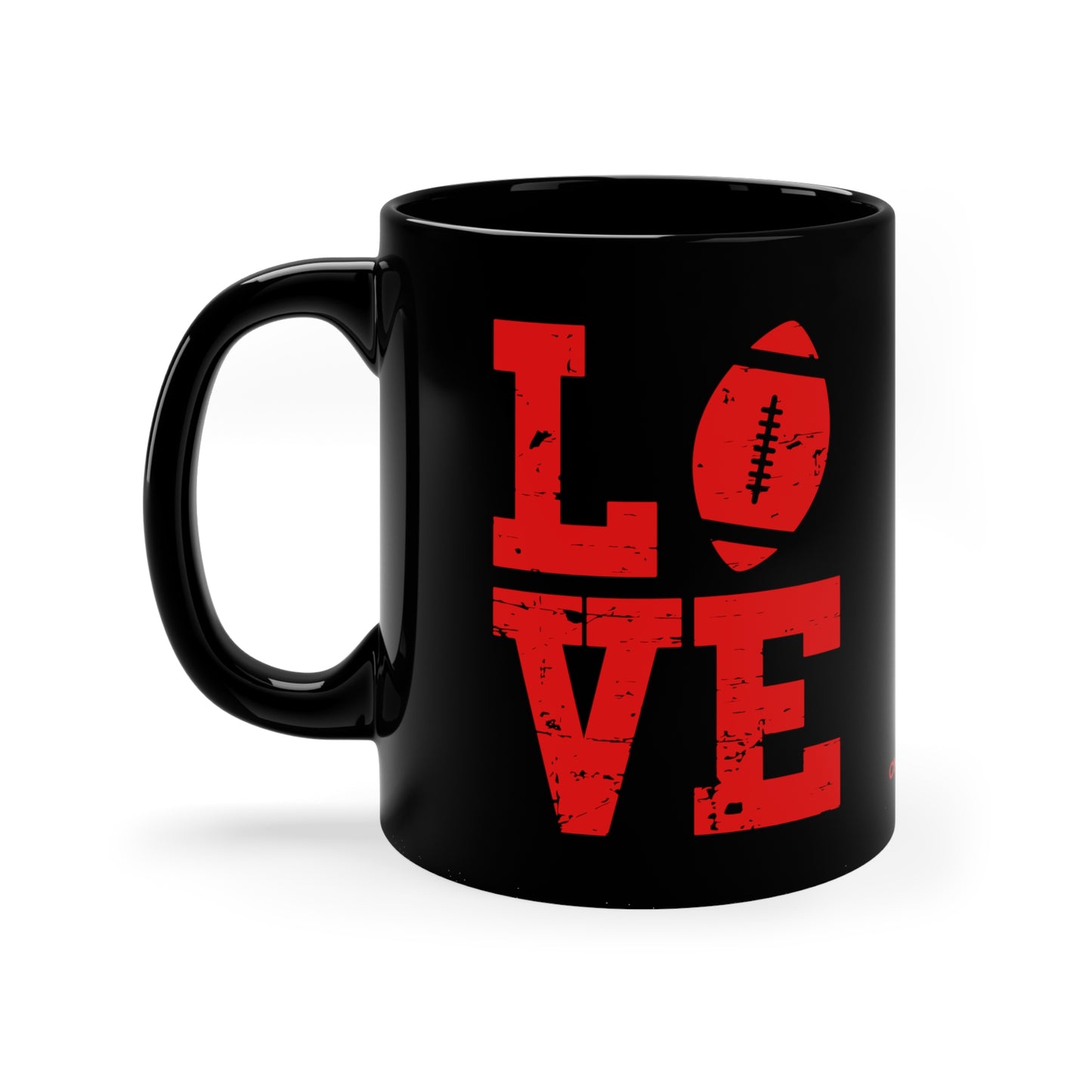 Chefao Love Football I, Black Coffee Mug, 11oz