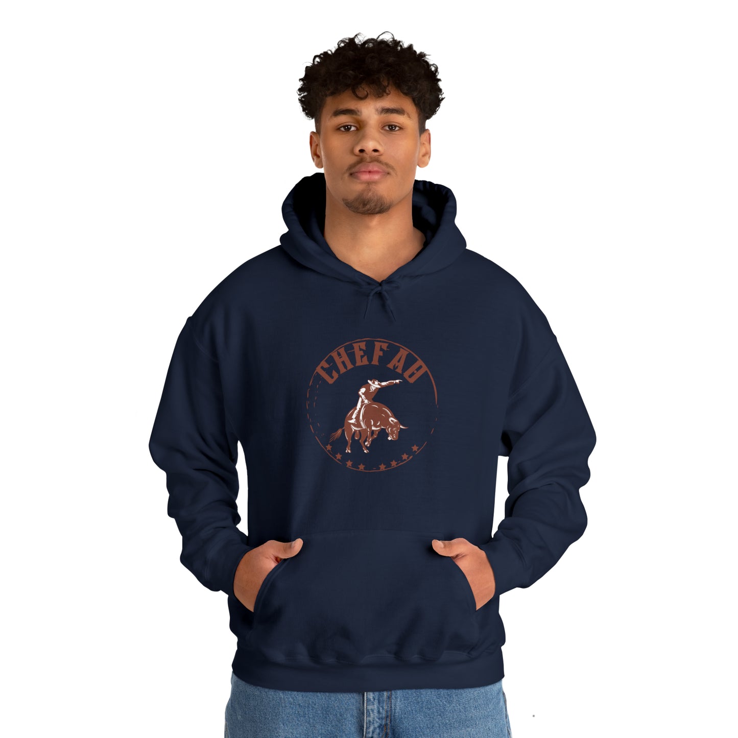 Chefao Bull Riding II, Unisex Heavy Blend Hooded Sweatshirt