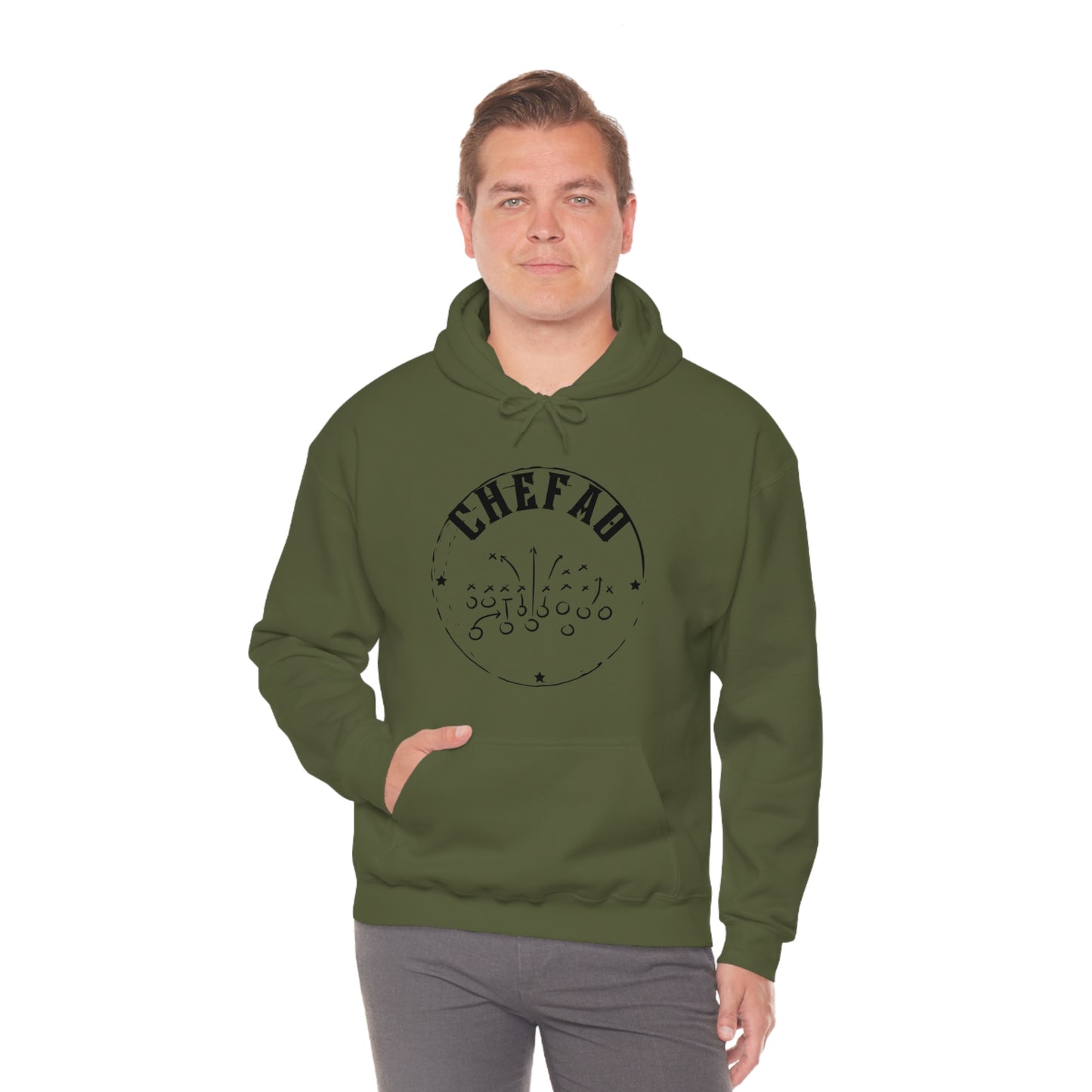 Chefao Football I, Unisex Heavy Blend Hooded Sweatshirt