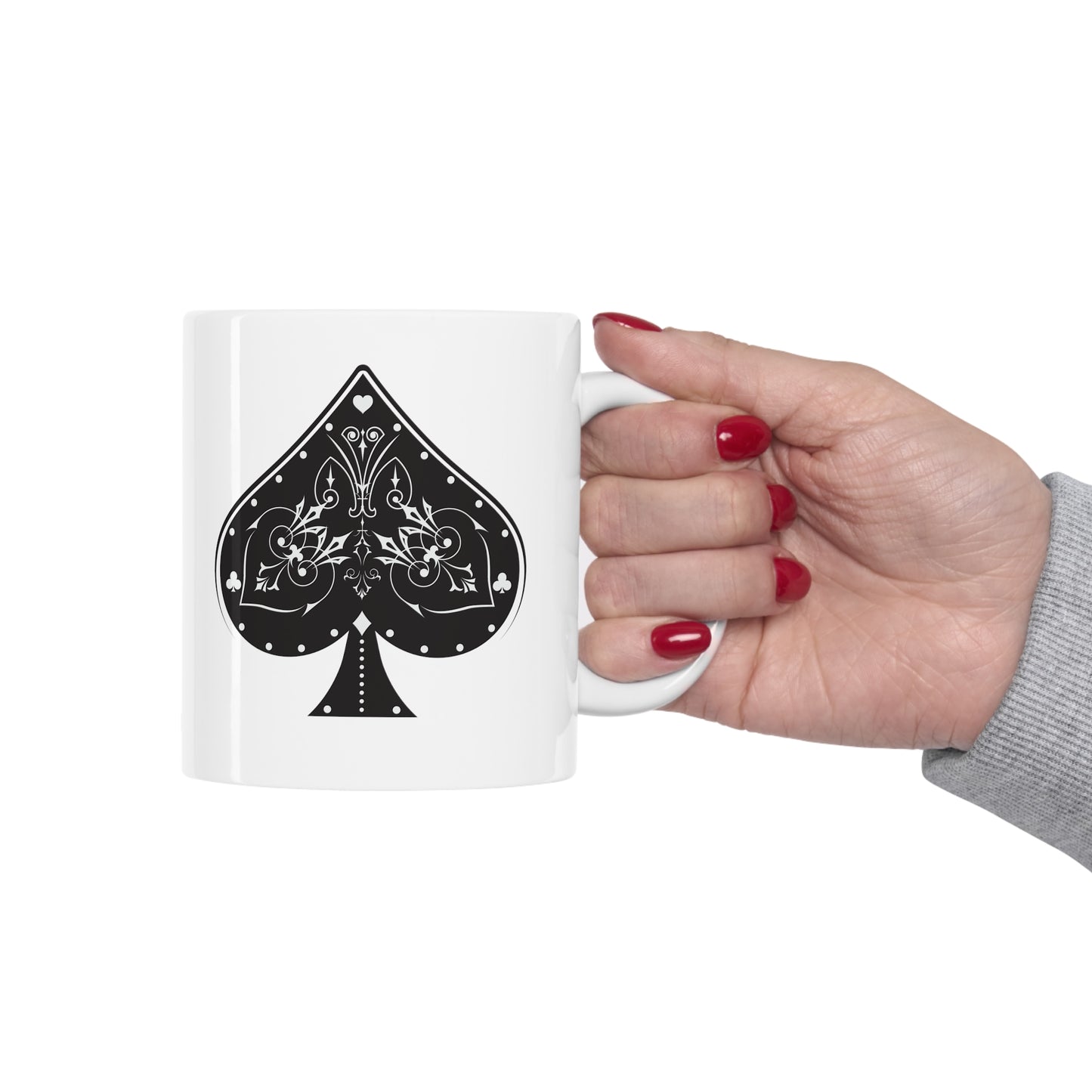 Ace of Spades I, White Coffee Mug, 11oz