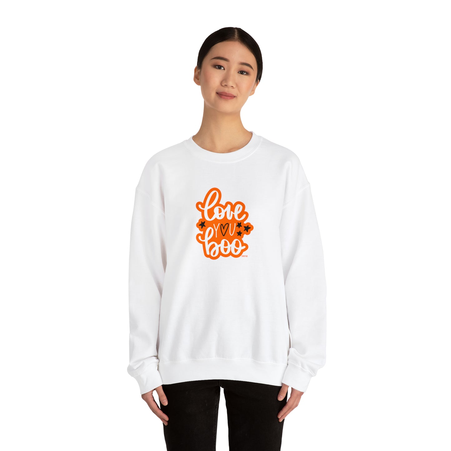 Love You Boo, Unisex Heavy Blend Crewneck Sweatshirt