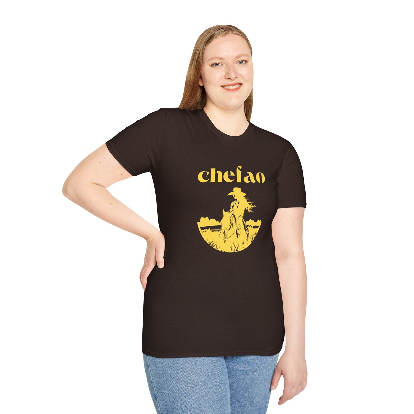 Chefao Cowgirl IV, Unisex Softstyle T-Shirt