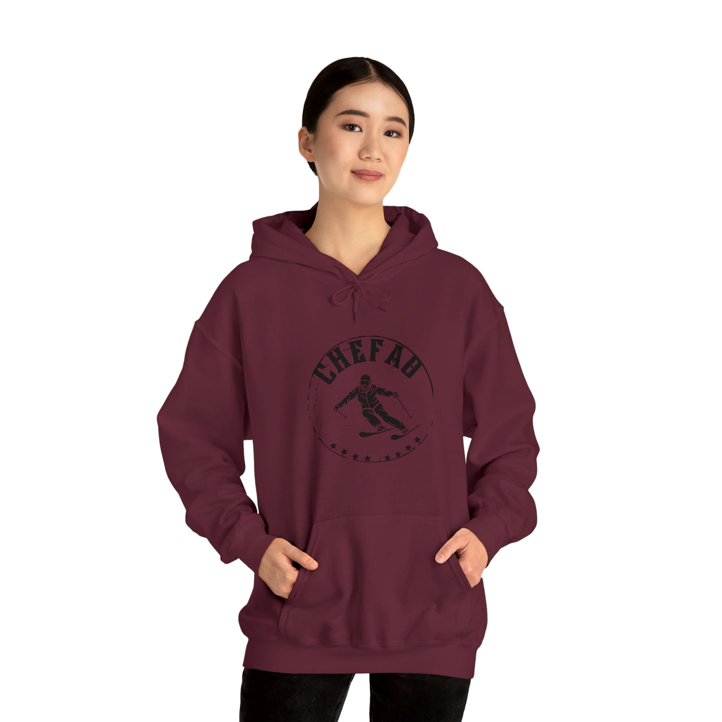 Chefao Skiing III, Unisex Heavy Blend Hooded Sweatshirt