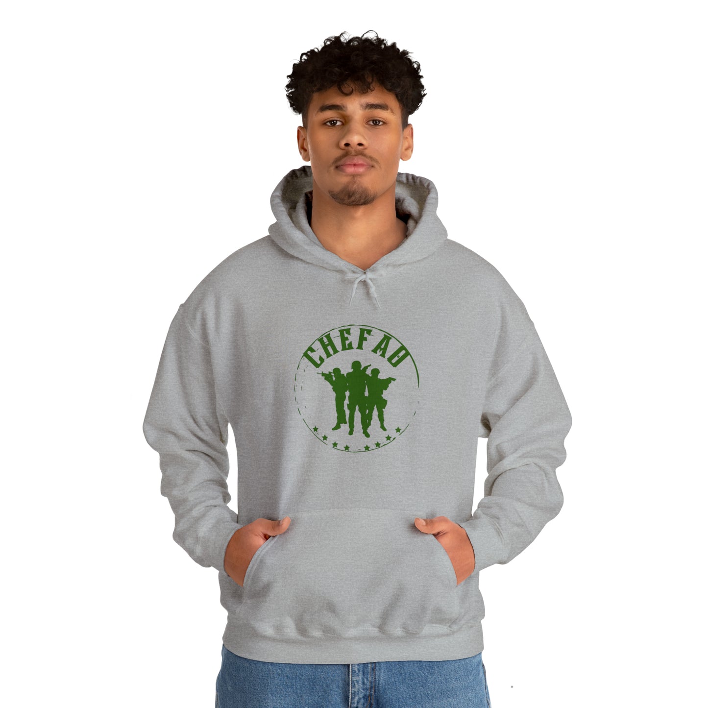 Chefao Military I, Unisex Heavy Blend Hooded Sweatshirt