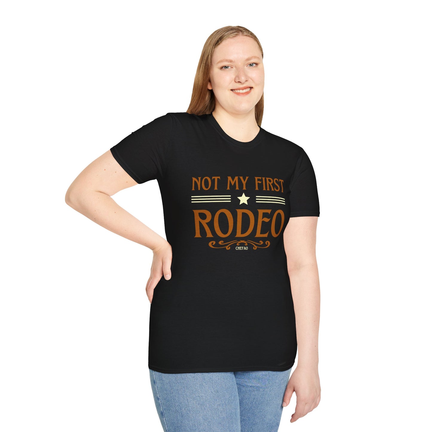 Not My First Rodeo, Unisex Softstyle T-Shirt