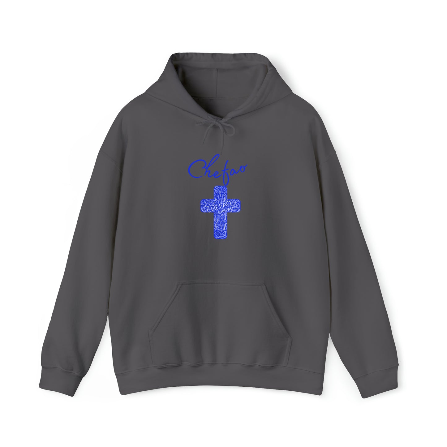 Chefao Cross I Blue, Unisex Heavy Blend™ Hooded Sweatshirt