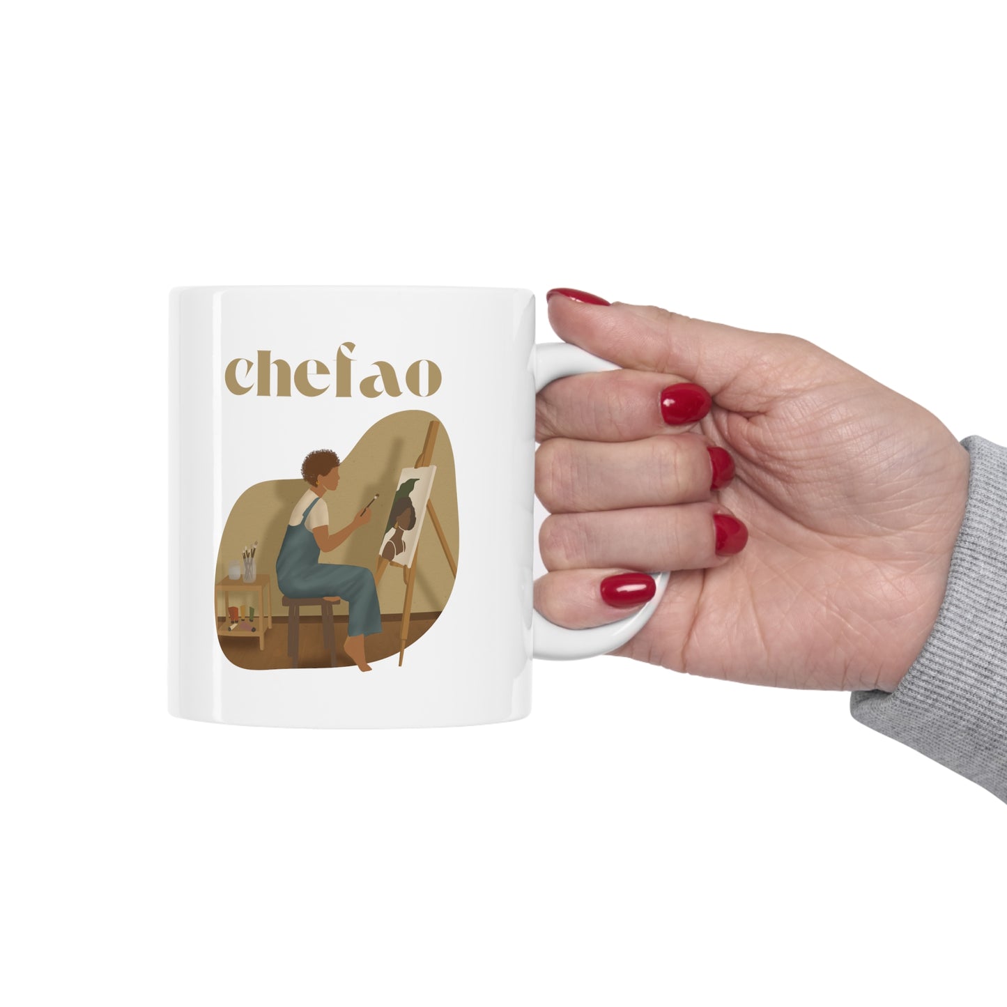 Chefao Artist I, White Coffee Mug, 11oz