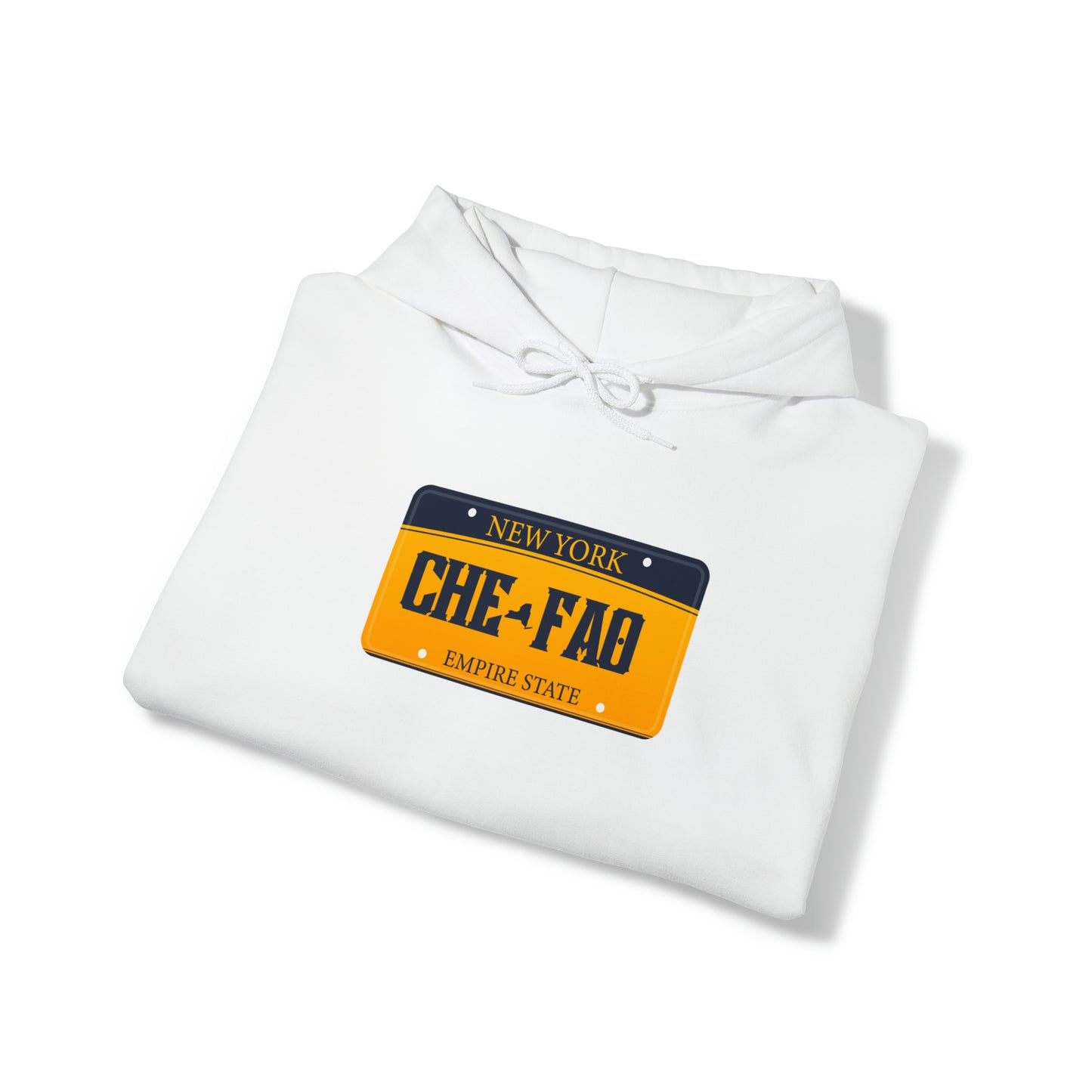 Chefao New York License Plate I, Unisex Heavy Blend Hooded Sweatshirt