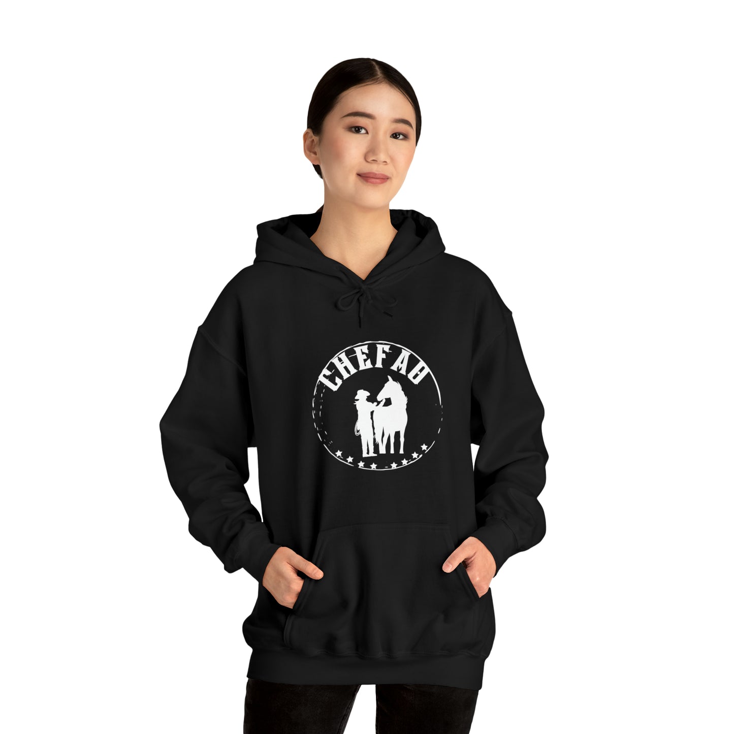 Chefao Cowgirl I, Unisex Heavy Blend Hooded Sweatshirt