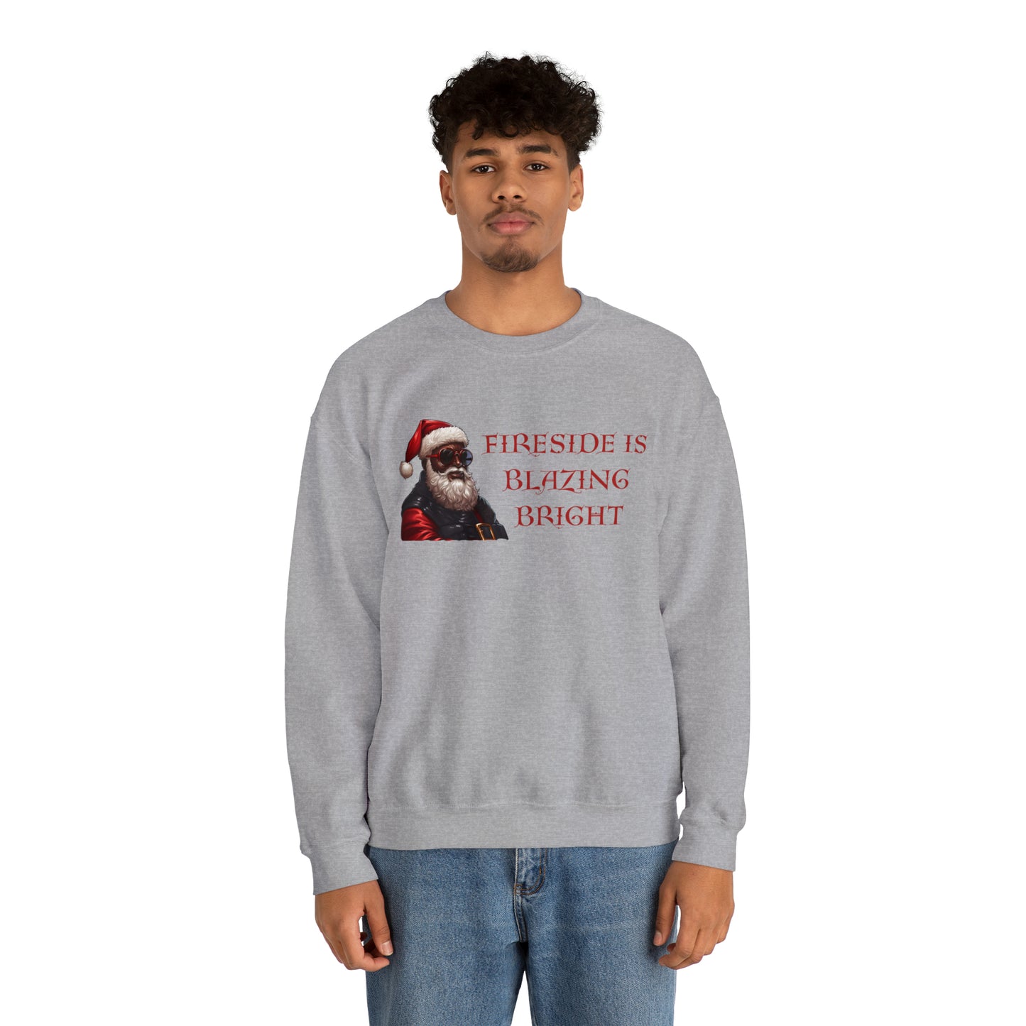 Fireside is Blazing Bright, Unisex Heavy Blend Crewneck Sweatshirt