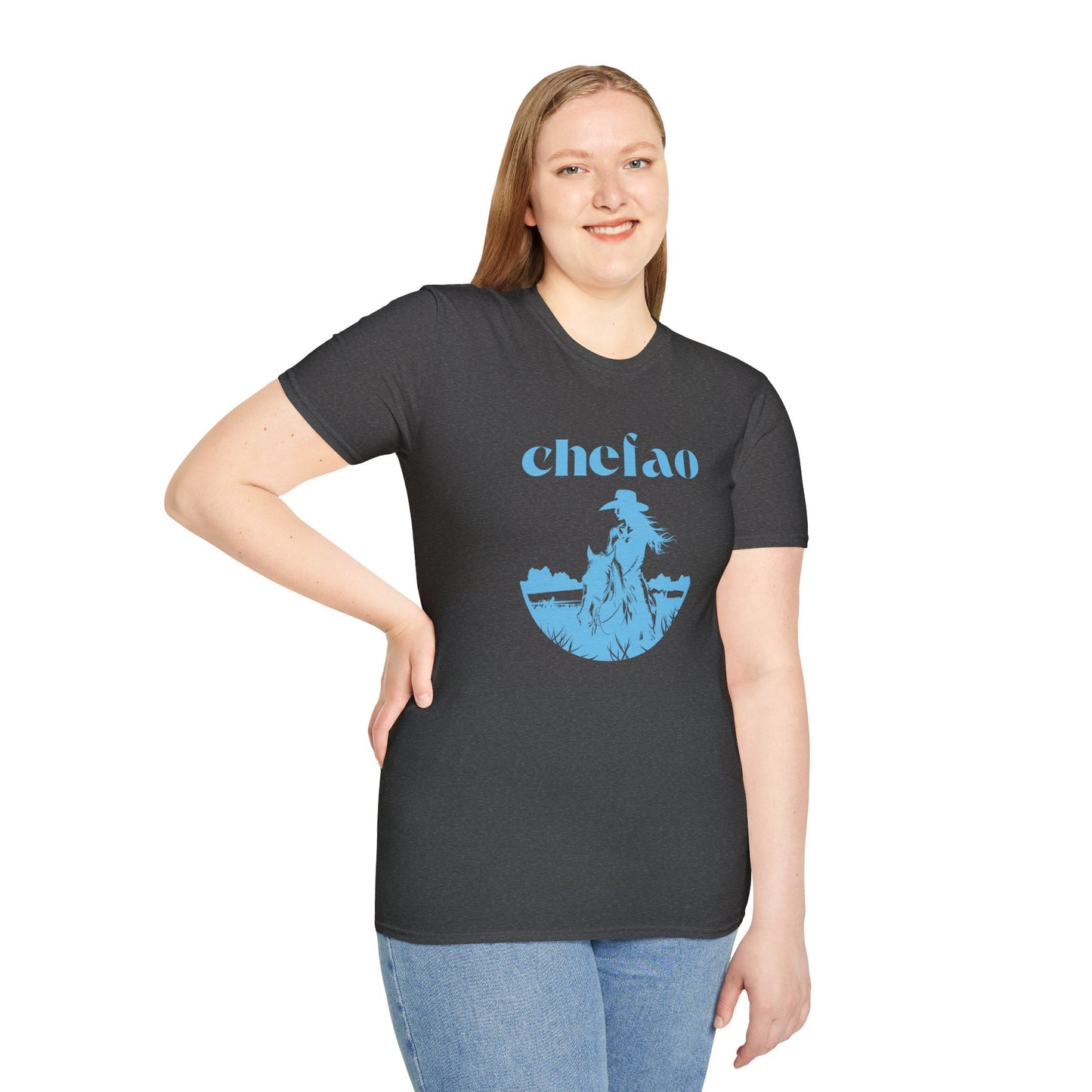 Chefao Cowgirl IV, Unisex Softstyle T-Shirt