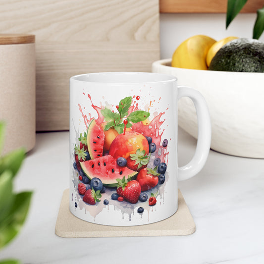 Summer Fruits Coffee Mug, 11oz