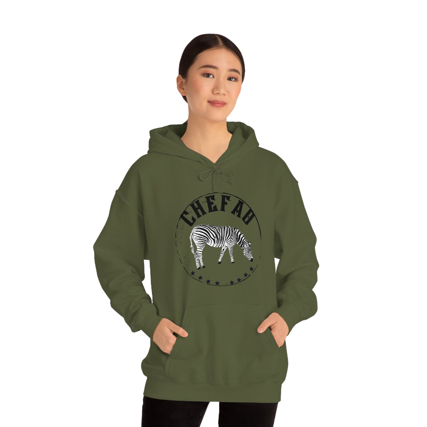 Chefao Zebra I, Unisex Heavy Blend Hooded Sweatshirt