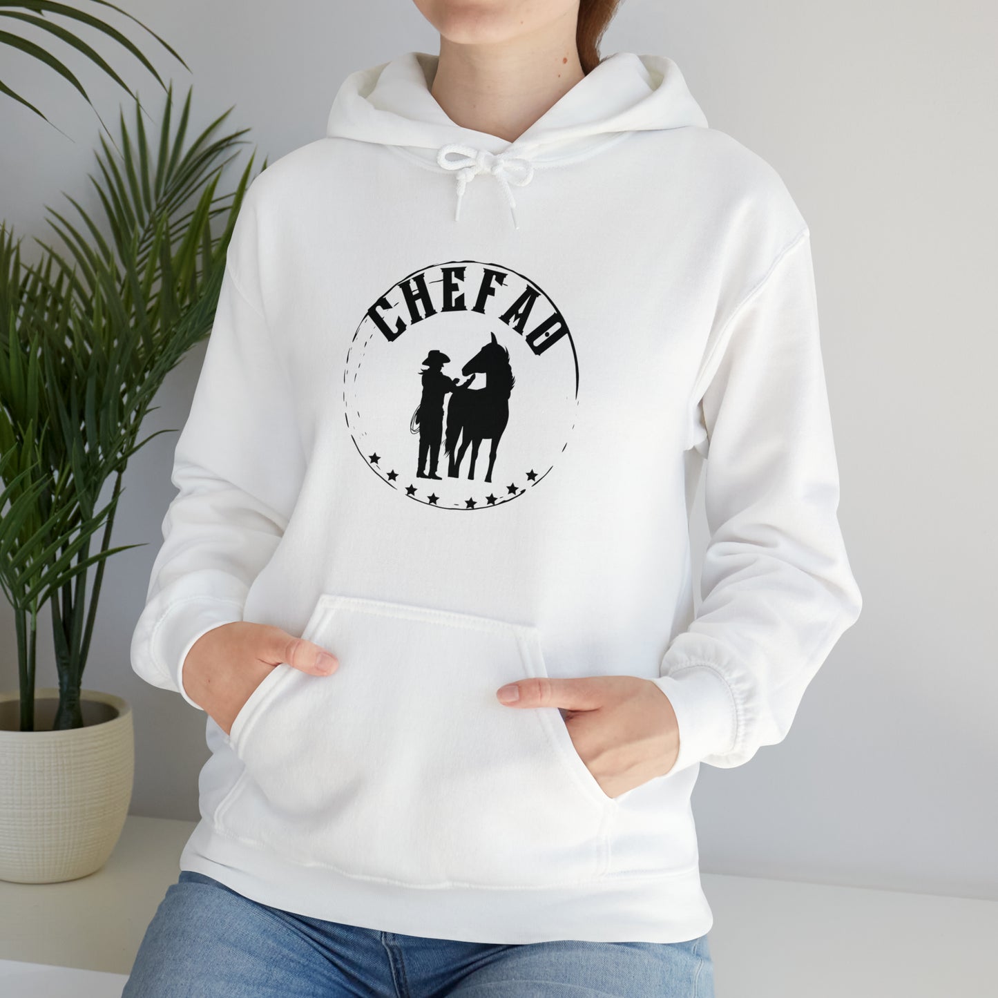 Chefao Cowgirl I, Unisex Heavy Blend Hooded Sweatshirt