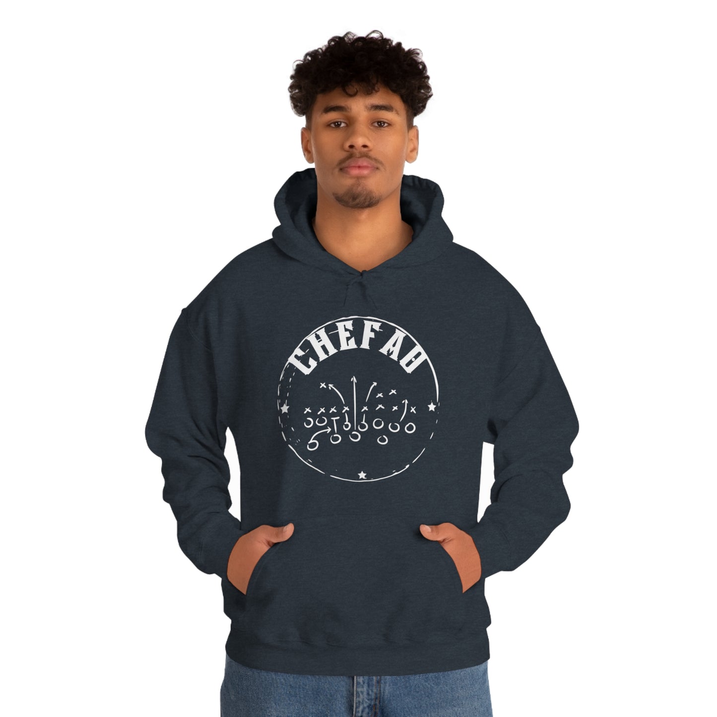 Chefao Football I, Unisex Heavy Blend Hooded Sweatshirt