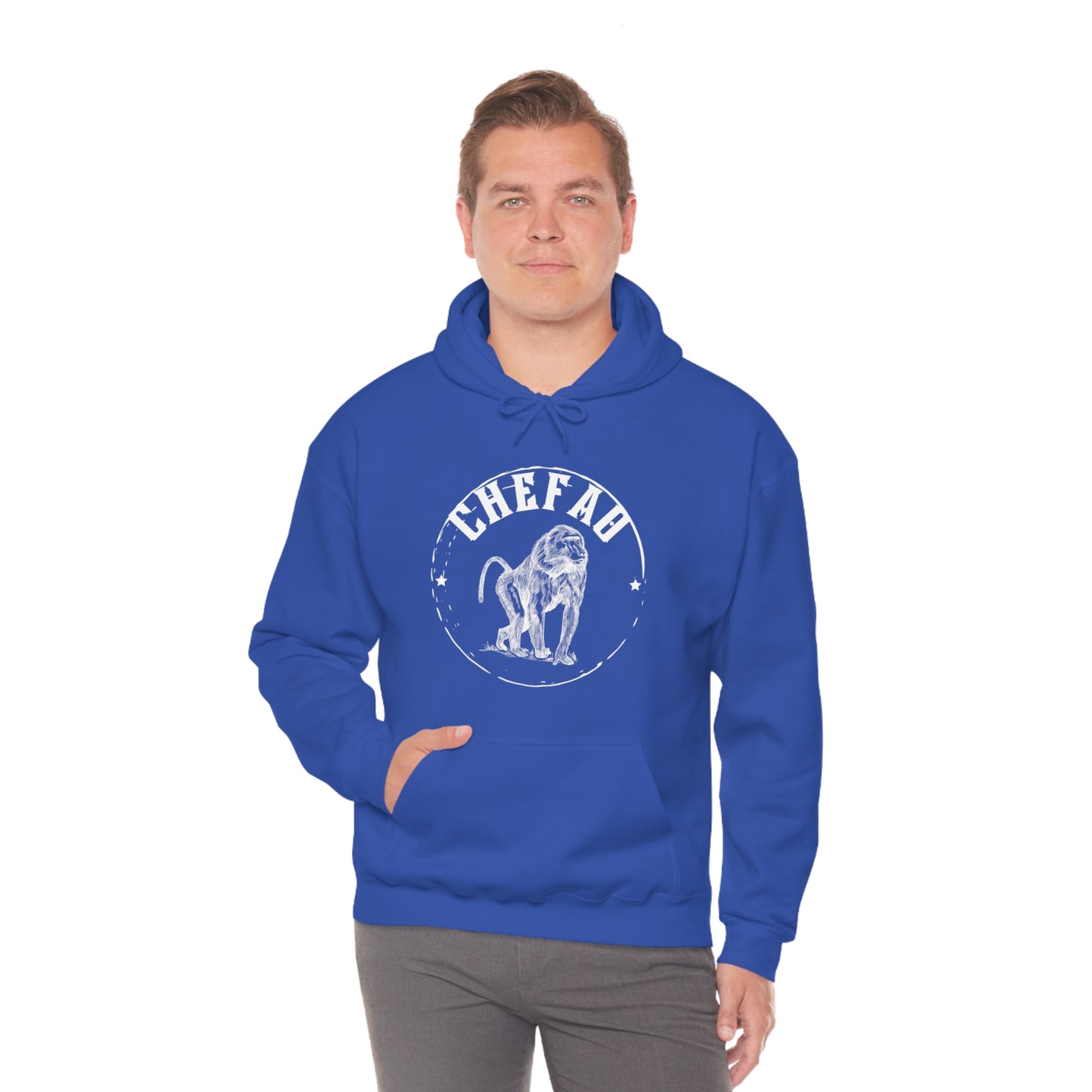 Chefao Baboon, Unisex Heavy Blend Hooded Sweatshirt