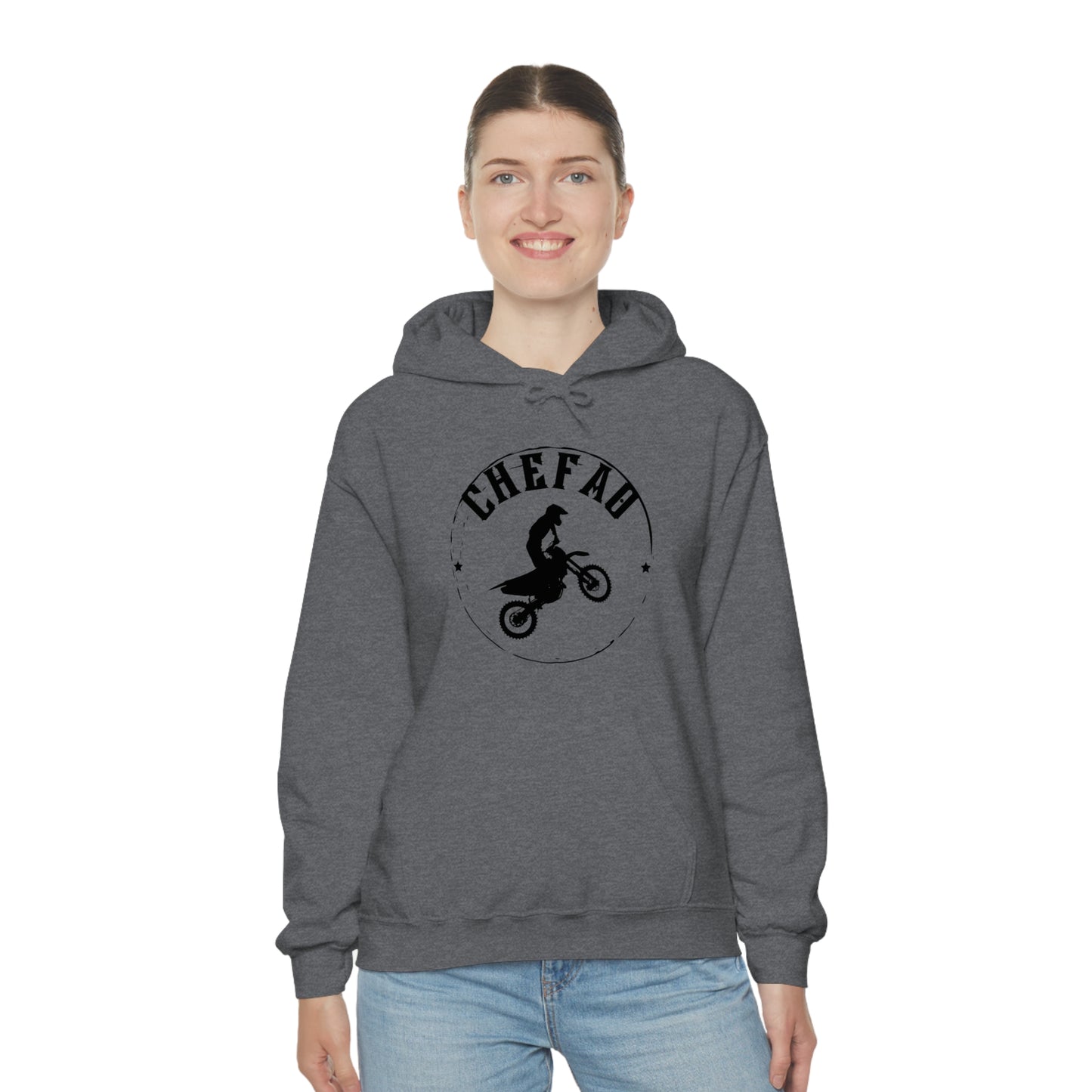 Chefao Motorcross I, Unisex Heavy Blend Hooded Sweatshirt