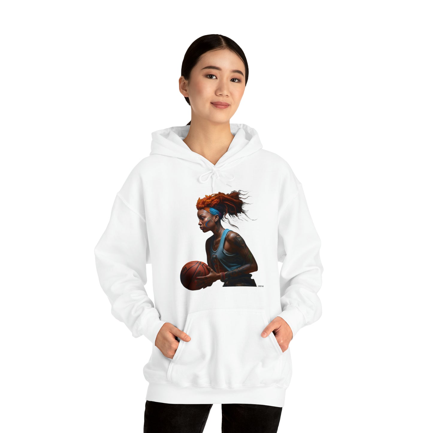 Basketball Flair, Unisex Heavy Blend Hooded Sweatshirt