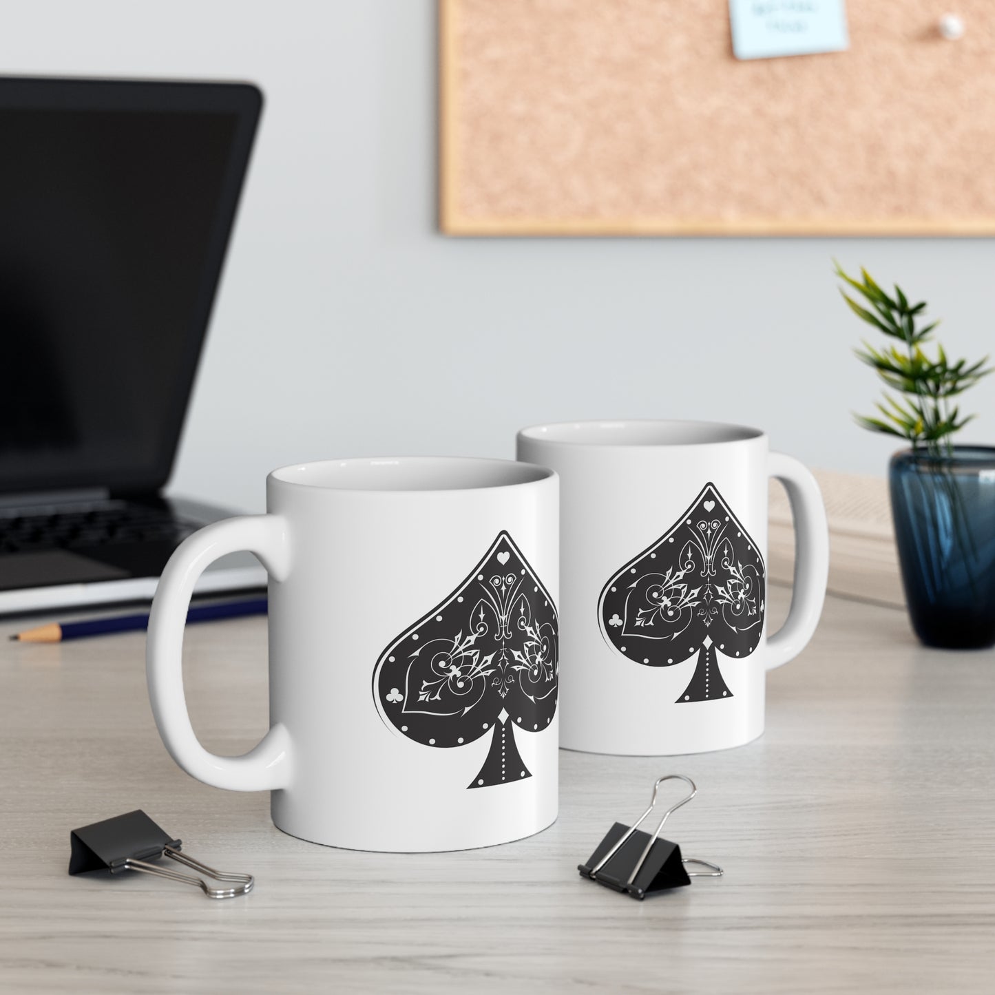 Ace of Spades I, White Coffee Mug, 11oz