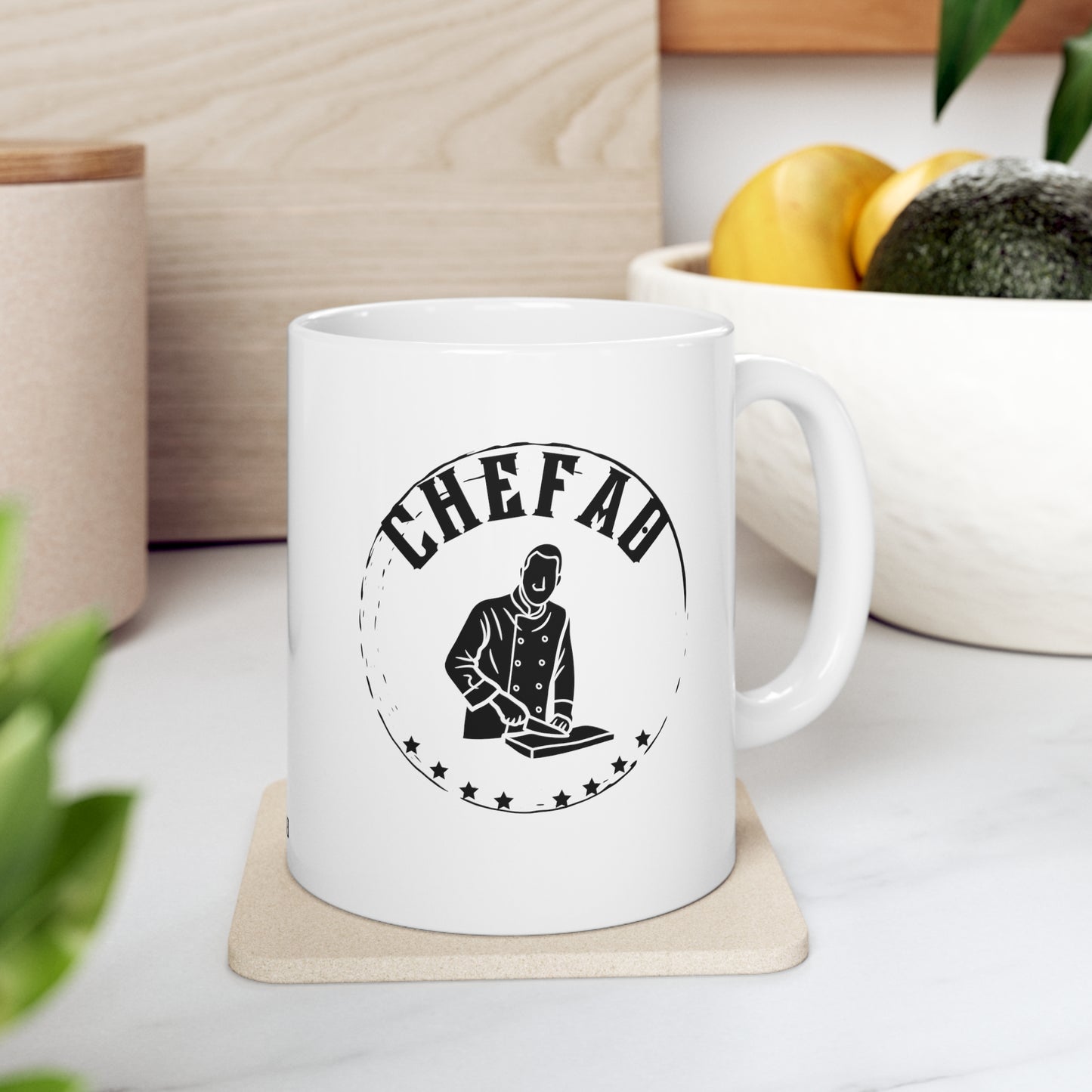 Chefao Chef II, White Coffee Mug, 11oz