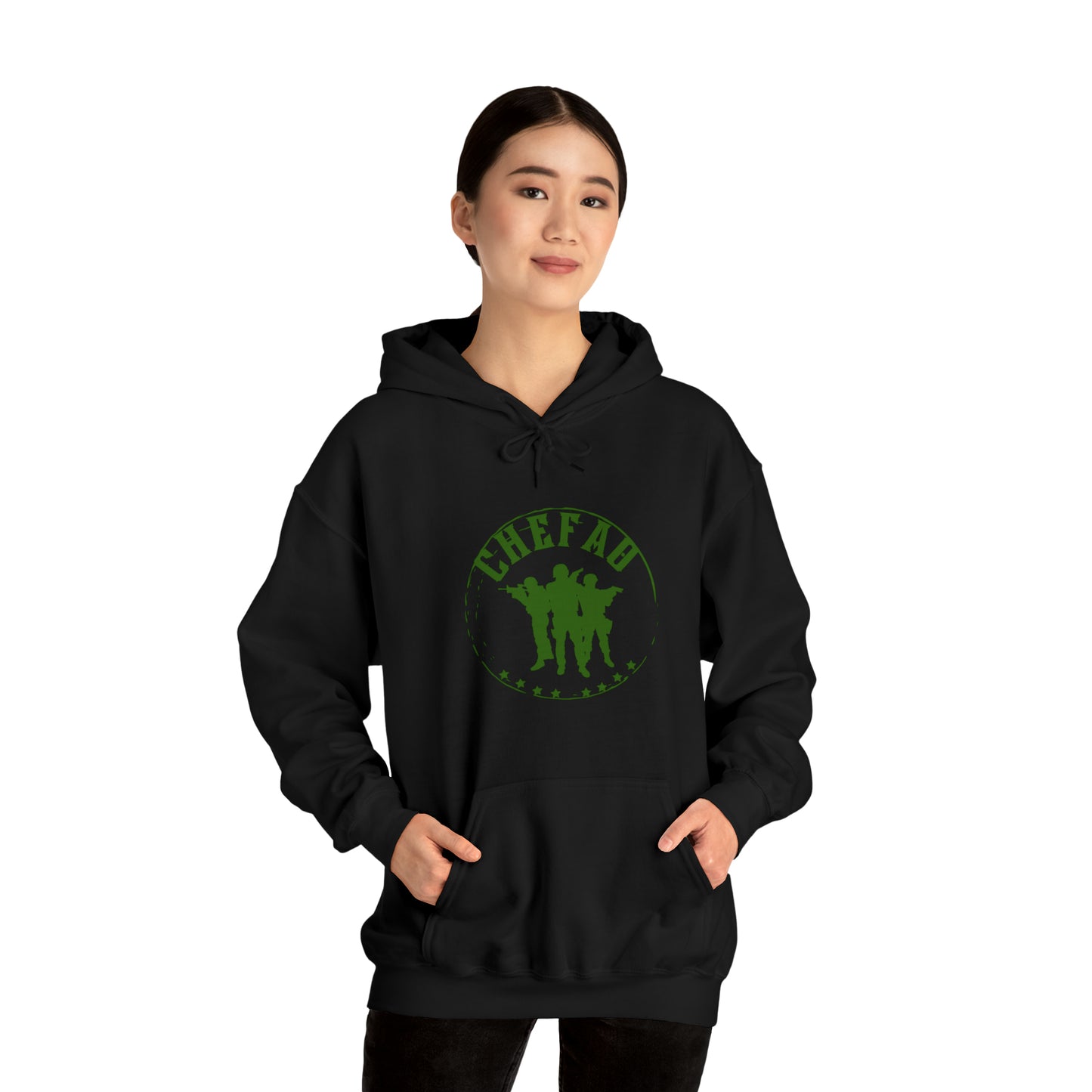 Chefao Military I, Unisex Heavy Blend Hooded Sweatshirt