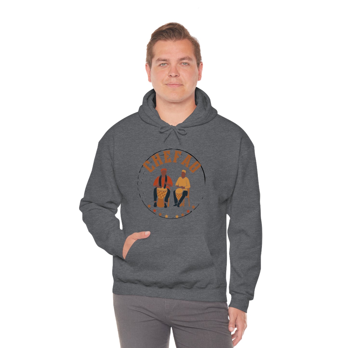 Chefao Drums I, Unisex Heavy Blend Hooded Sweatshirt