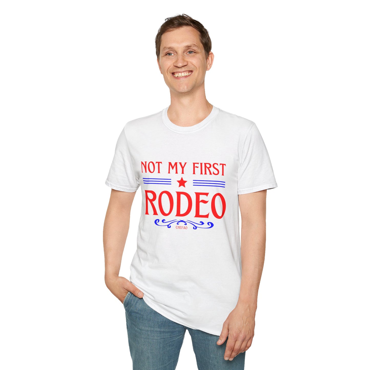 Not My First Rodeo, Unisex Softstyle T-Shirt